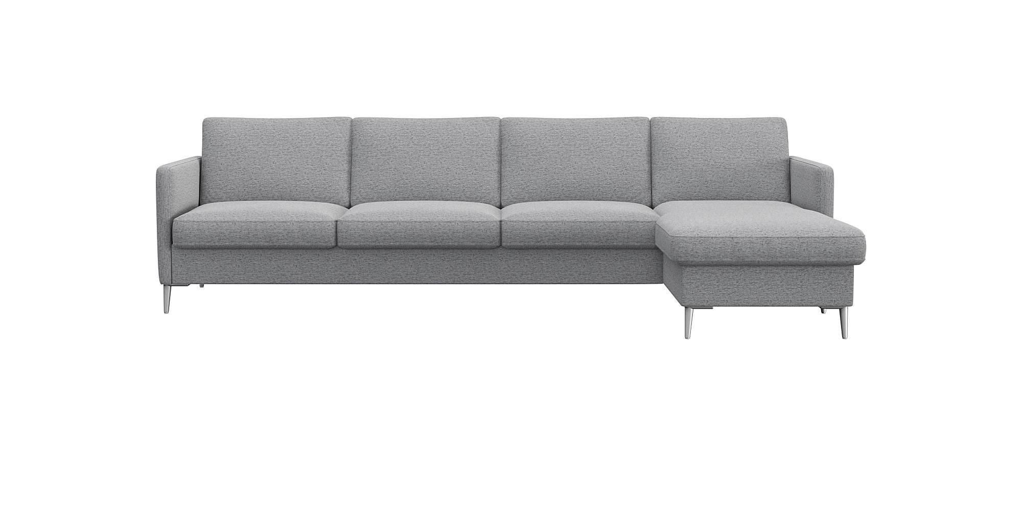 FLEXLUX Ecksofa »Fiore, L-Form, bequem und komfortabel durch hochwertigem Sitzaufbau« schmale Armlehnen, Kaltschaum, Füße Alu