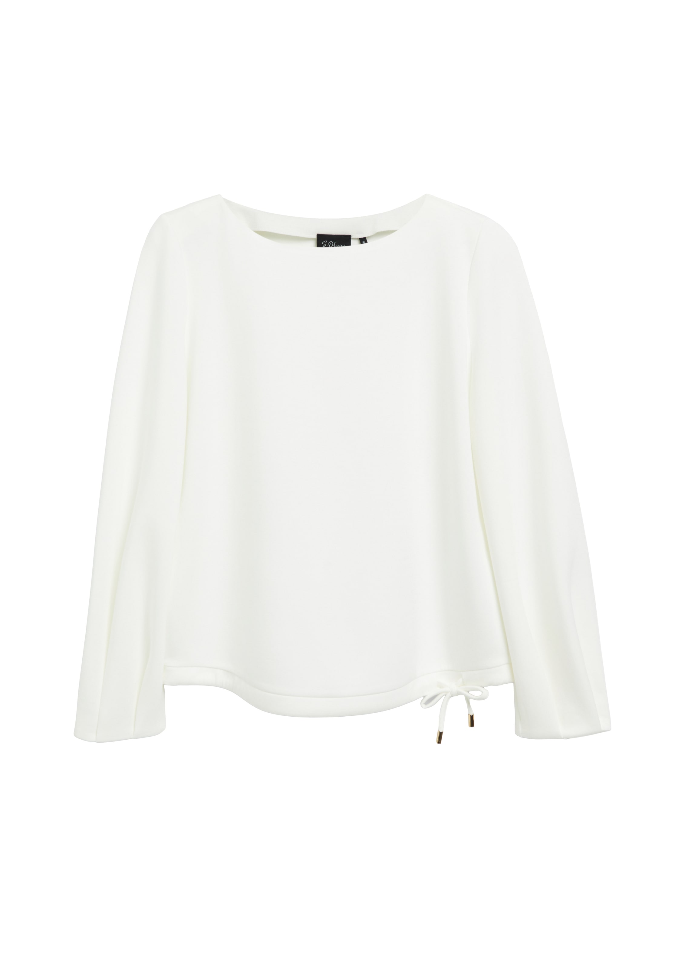 s.Oliver BLACK LABEL Sweater , mit Bindeband am Saum und mit Viskose
