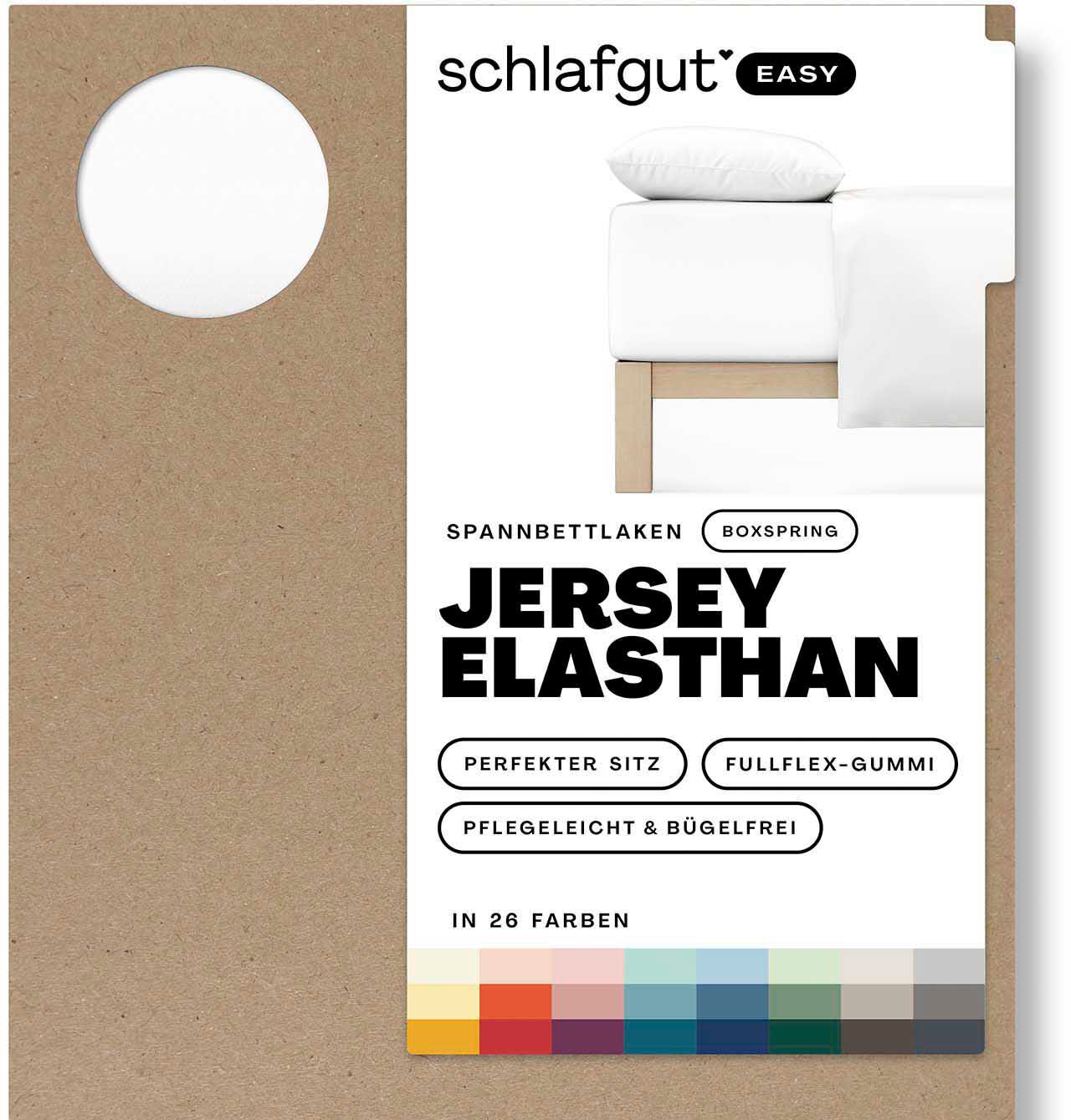 Schlafgut Spannbettlaken »EASY Jersey Elasthan Boxspring«, MADE IN GREEN by günstig online kaufen