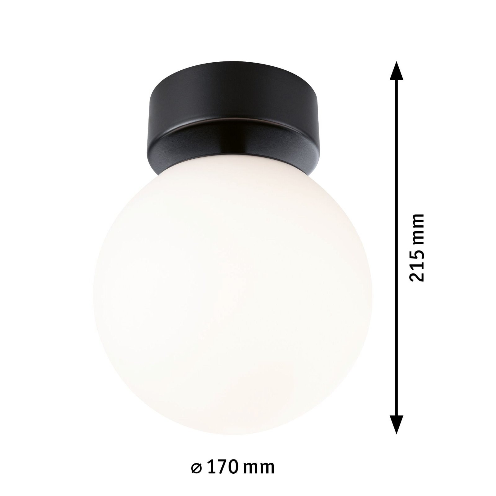 Paulmann LED Deckenleuchte »Selection Bathroom Gove IP44 3000K 9W Satin, Glas/Metall«, 1 flammig