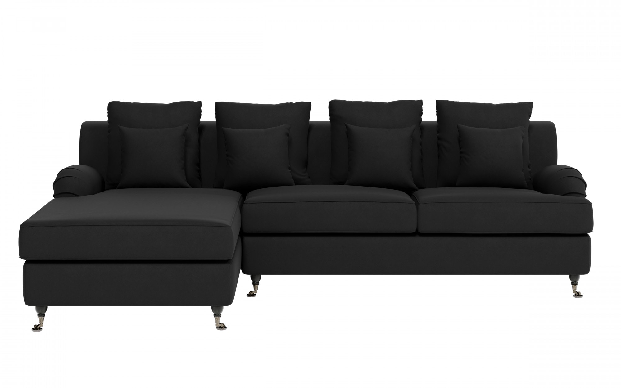 Home affaire Ecksofa »NORIN L-Form«, zwei Fußarten: vorne - Rollen, hinten günstig online kaufen