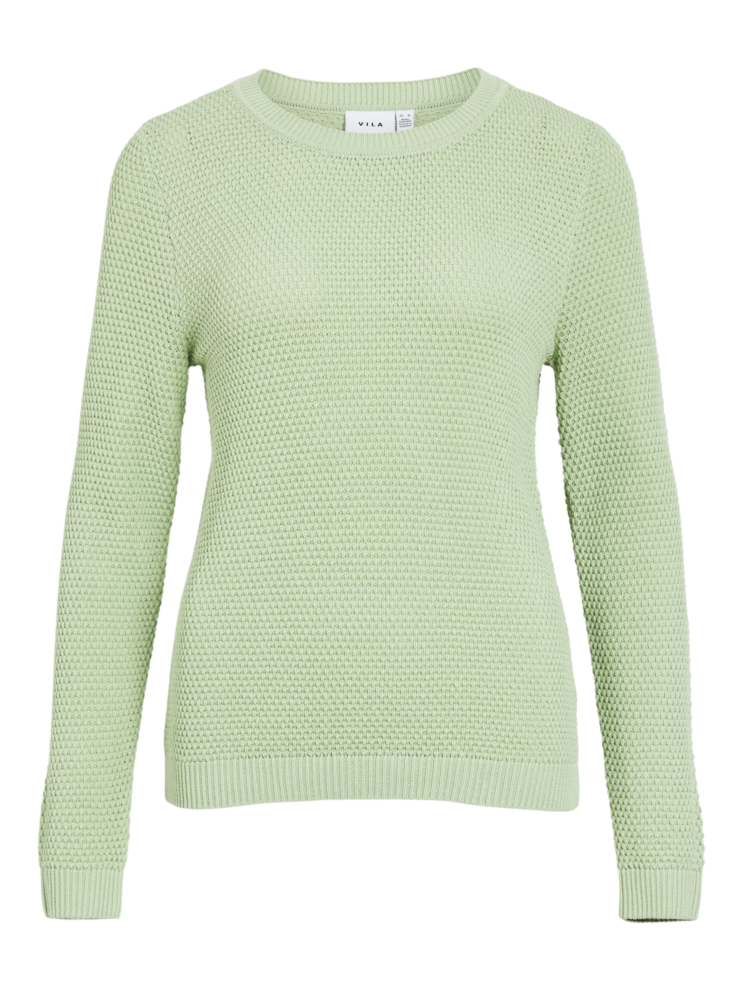 Vila Rundhalspullover »VIDALO O-NECK L/S KNIT TOP- NOOS« Baumwolle, regular fit