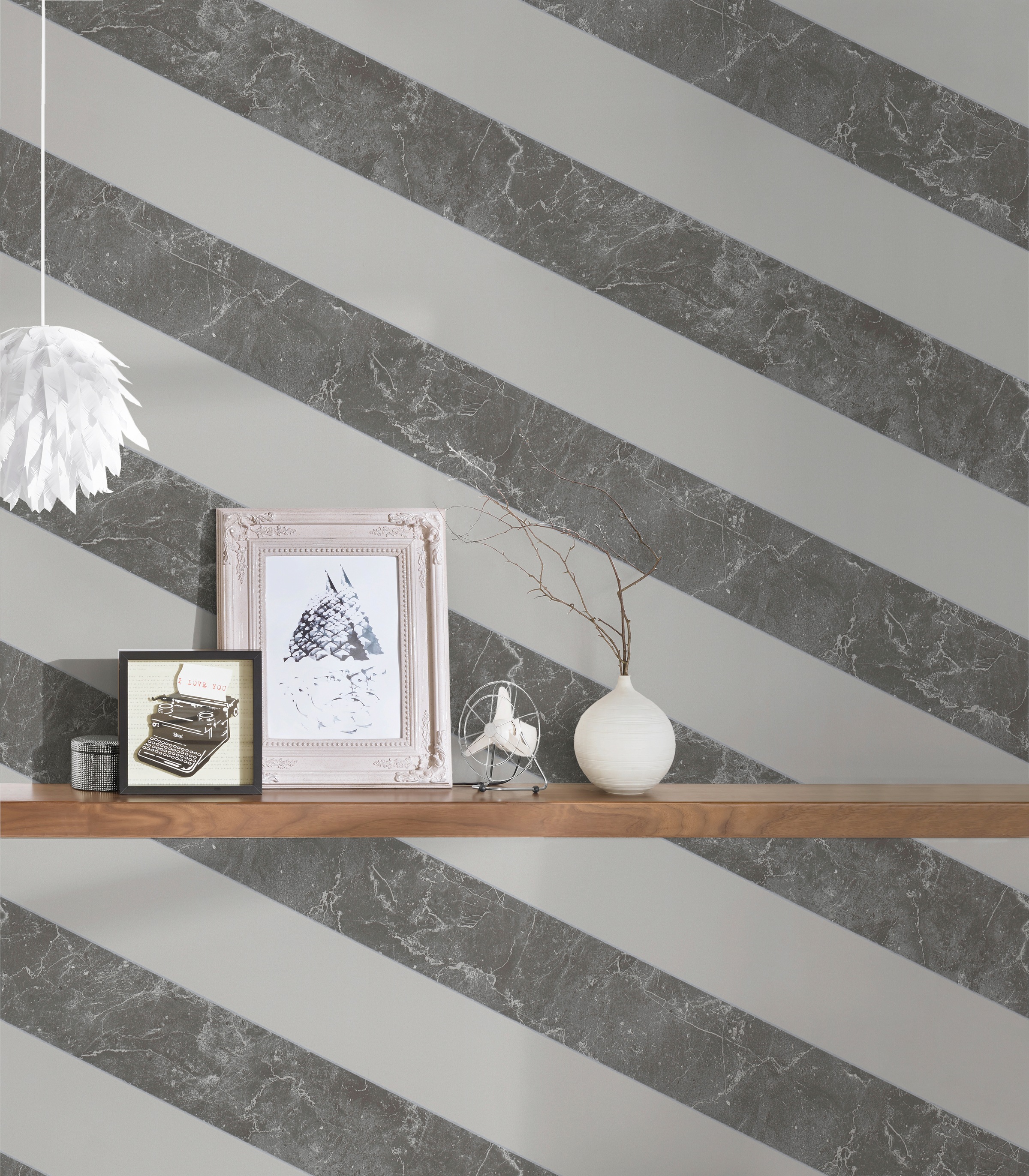 METROPOLIS BY MICHALSKY LIVING Vliestapete »Change is good, Modern Marble«, Streifen-gestreift-mehrfarbig, Designertapete Tapete Marmor Glatt Glänzend Tapeten Wohnzimmer modern