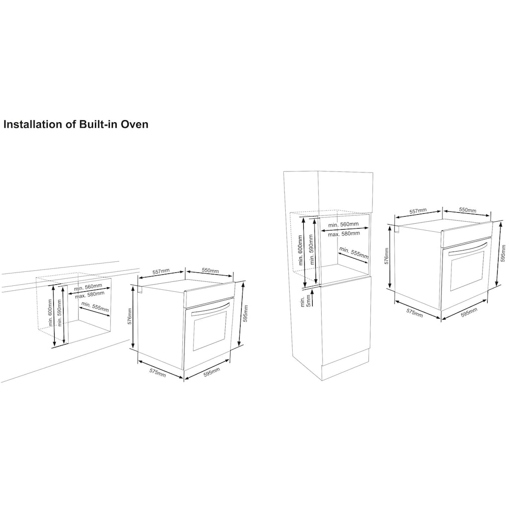 Sharp Backofen-Set »Pyro-Superset_Edelstahl«, K-61V28IM1-EU, Pyrolyse-Selbstreinigung