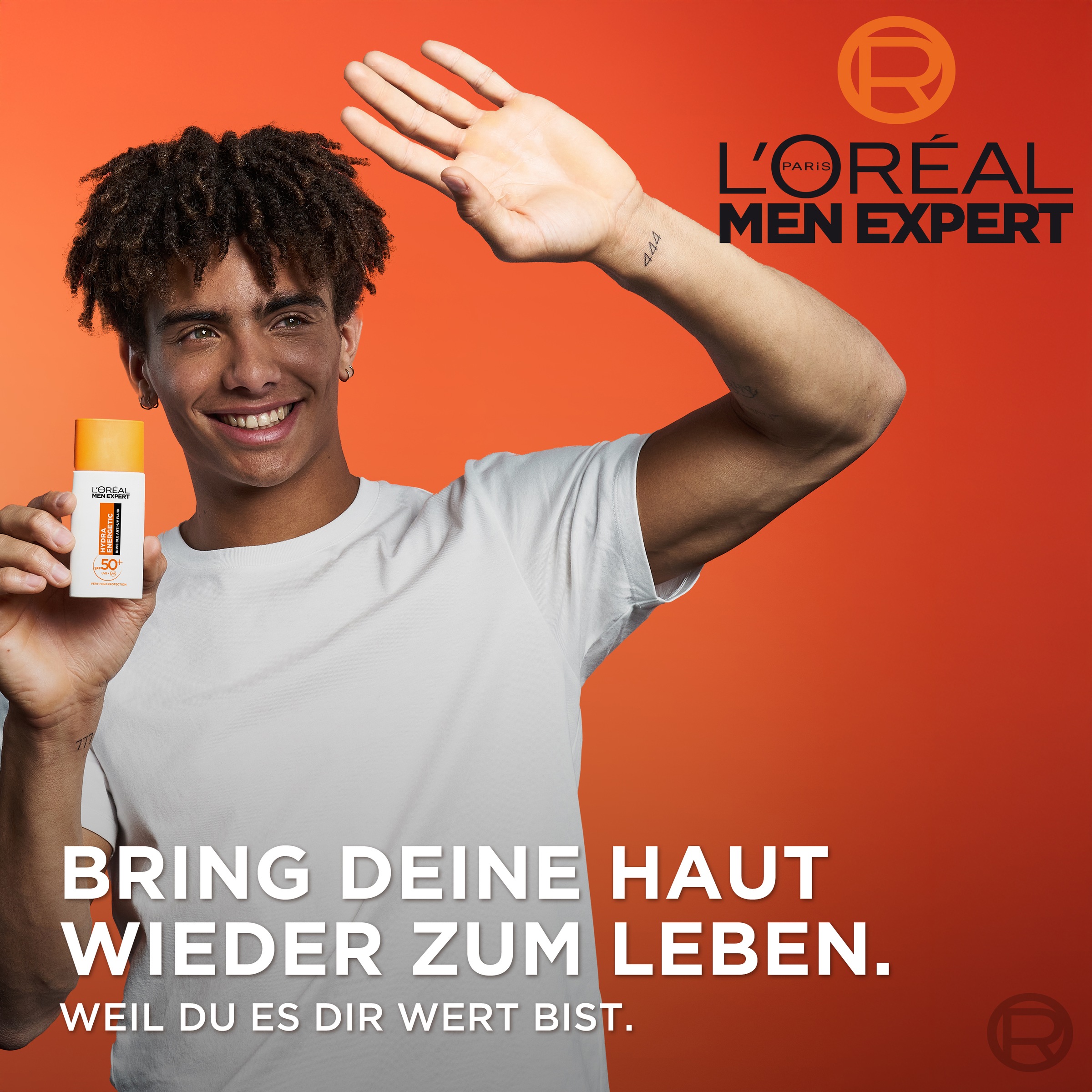 L'ORÉAL PARIS MEN EXPERT Gesichtsfluid »L'Oréal Men Expert Tägliches LSF 50+ Invisible Fluid«, Beugt sonnenbedingte Hautalterung vor, fettet und klebt nicht.