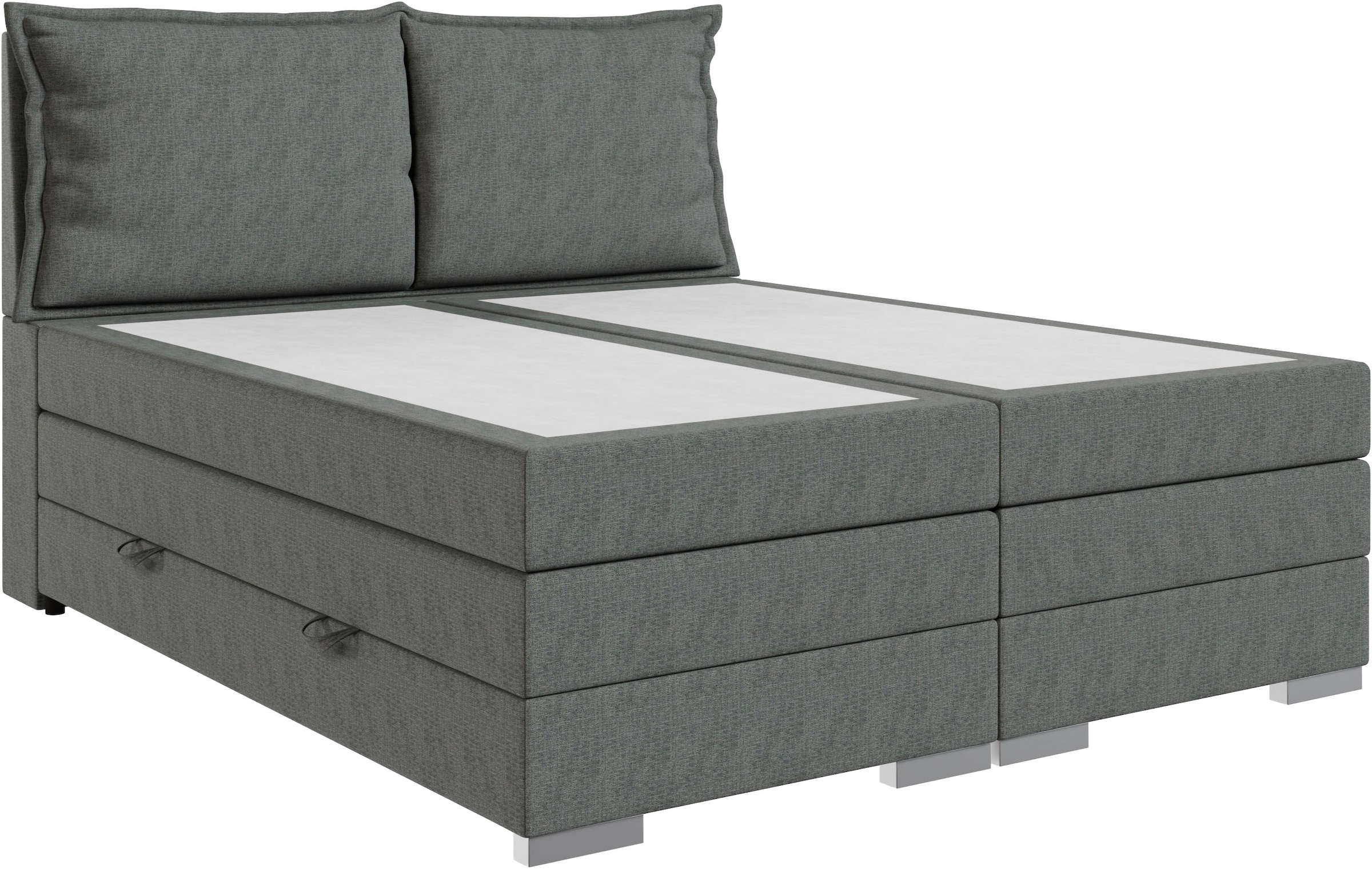 FORTE Boxspringbett »Pillows mit Bettkasten, erhältlich in den Breiten 140, 160 & 180cm« in verschiedenen Farben erhältlich