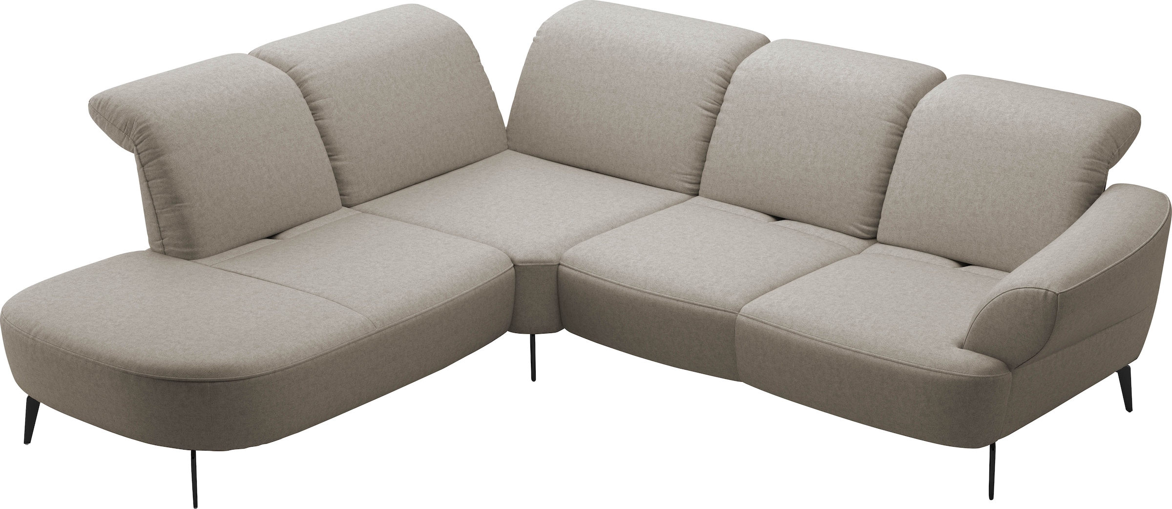 sit&more Ecksofa »Dance, L-Form, inkl. Sitztiefenverstellung«, inkl. Click&Seat, optional mit Kopfteilverstellung