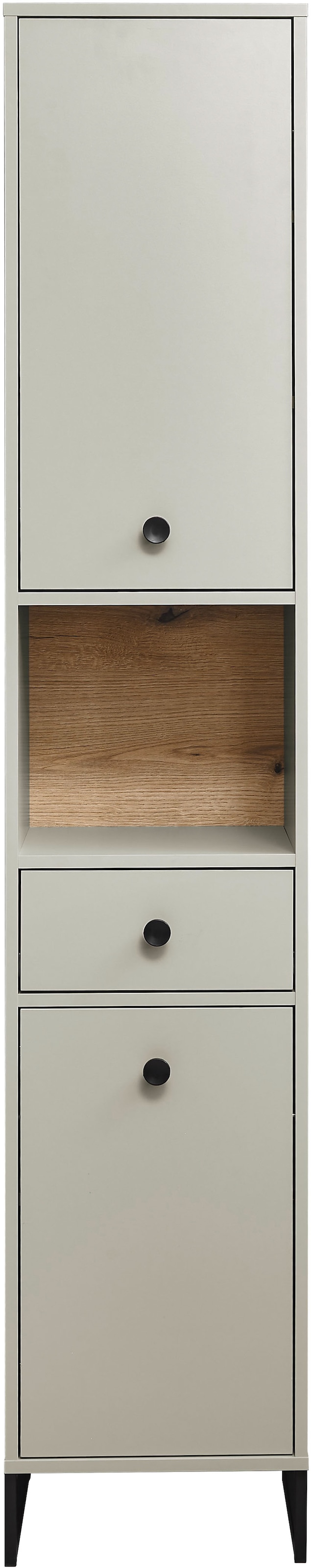 BASIC by Balculina Hochschrank »Linea« 1 Stk. tlg. Breite 60cm, U-Profil Füße, Unterflurauszug