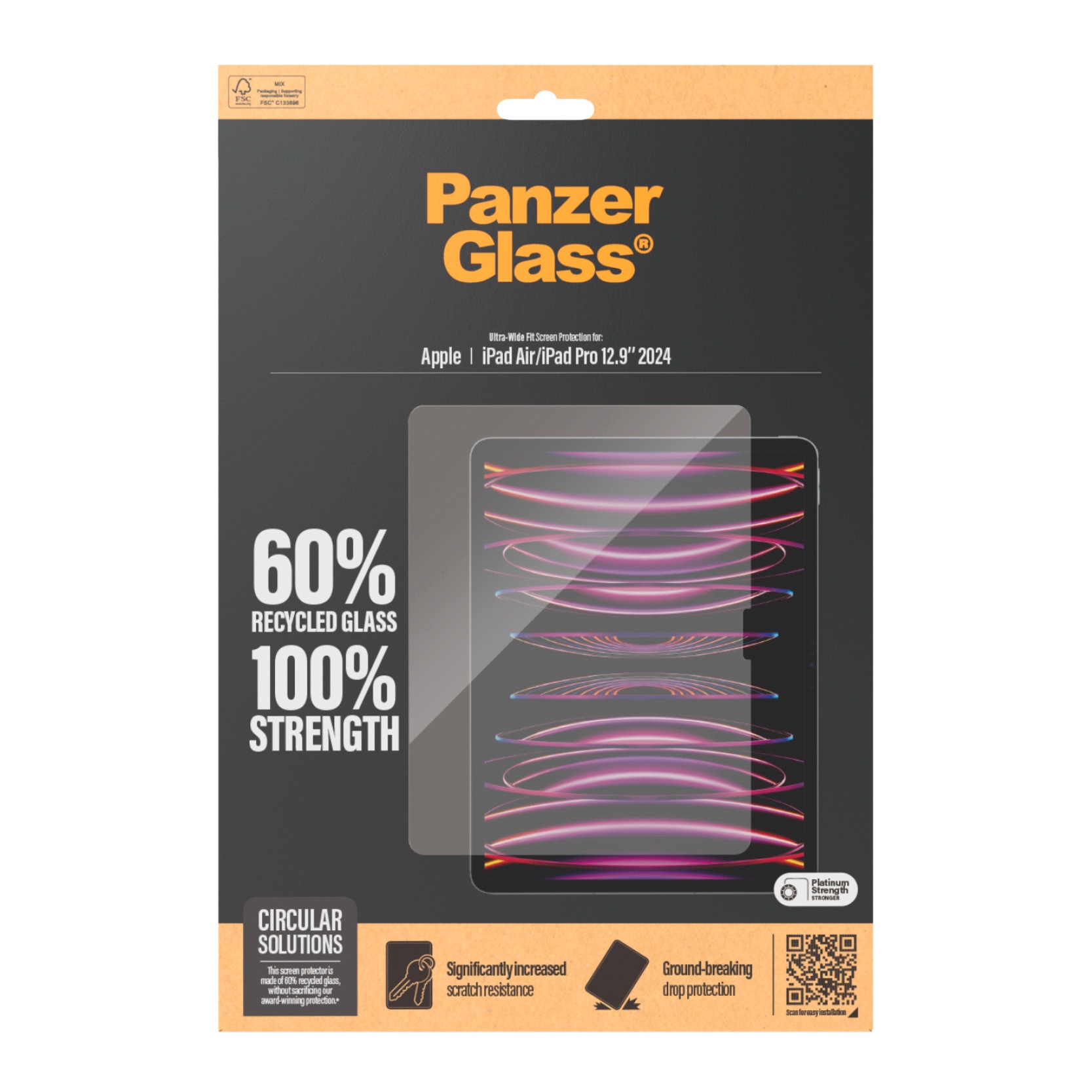 PanzerGlass Displayschutzglas »Ultra Wide Fit Screen Protector« für Apple iPad Air;Apple iPad Pro 12.9 2024 Displayschutzfolie, Schutzfolie, Bildschirmschutz, kratz- & stoßfest