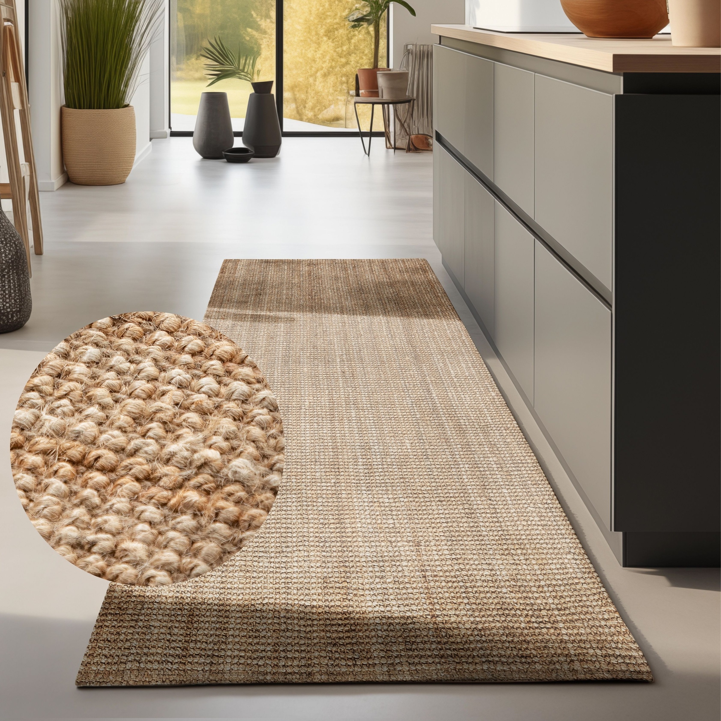 HANSE Home Teppich »Jaipur Juteteppich, als Läufer und in Rund«, rechteckig günstig online kaufen