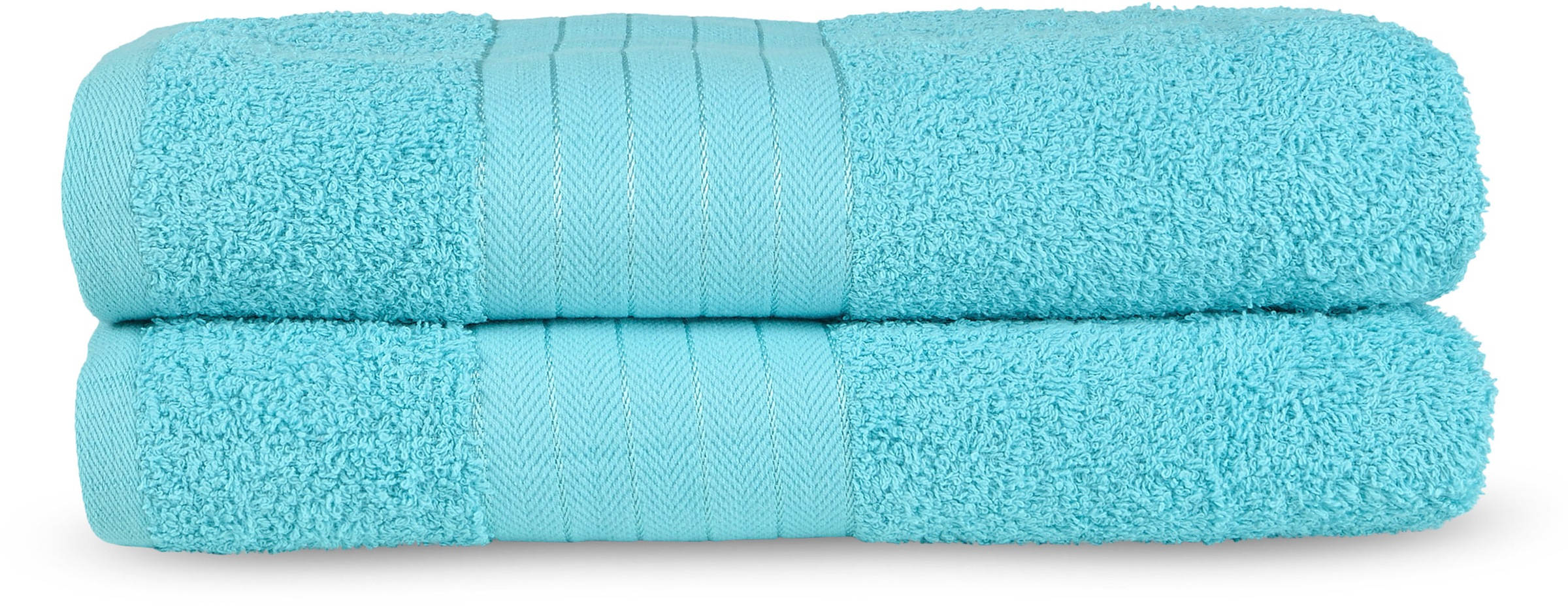 good morning Badetuch »Uni Towels«, (2 St., 2er Set Badetücher 70 x 140 cm), Baumwolle, Walkfrottee, Bordüre, 500 GSM, Einfarbig, ohne Aufhängung