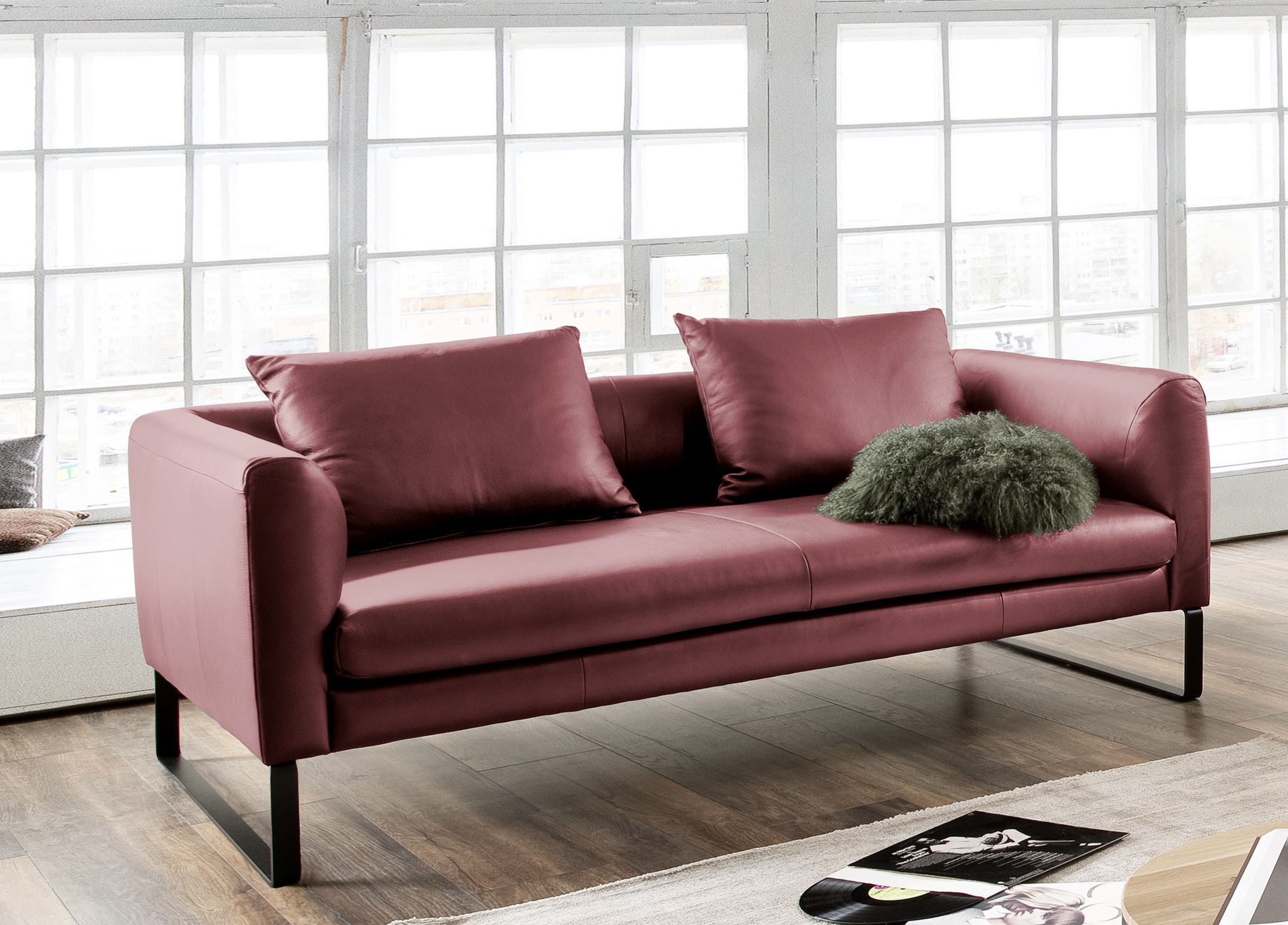 3C Candy 2,5-Sitzer »Avola elegantes Leder Sofa mit tollem Sitzkomfort, beq günstig online kaufen