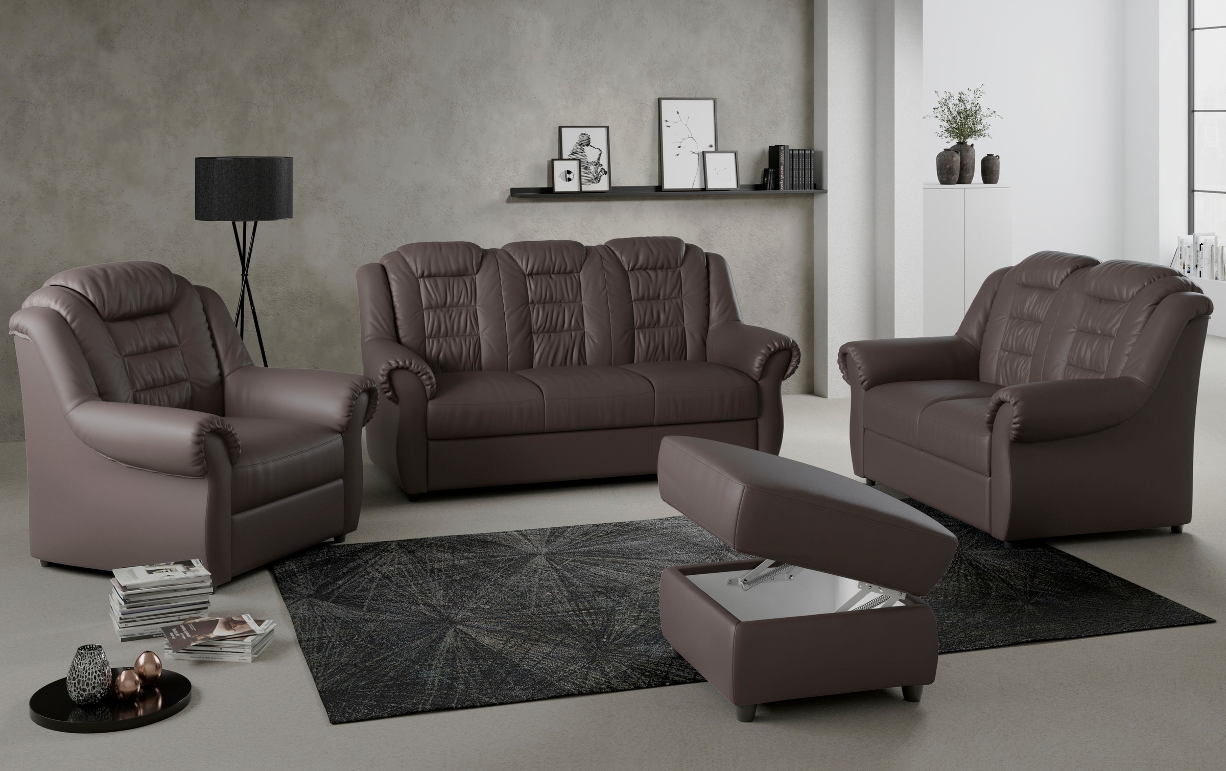 Home affaire 2-Sitzer »Boston« Sofa mit hoher Rückenlehne günstig online kaufen