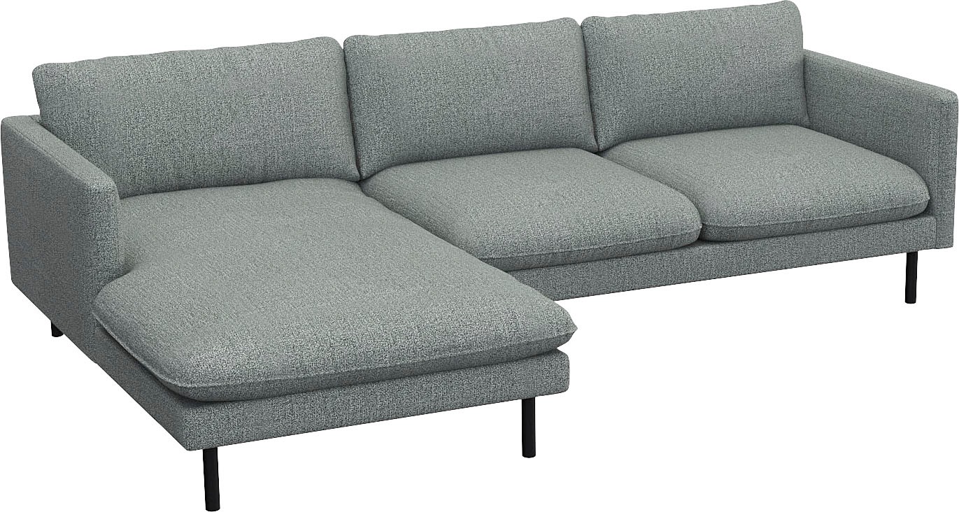 FLEXLUX Ecksofa »Bolzano, elegant und bequem, L-Form«, Sitzaufbau mit Kaltschaum & Stahl-Wellen, loose Sitz -& Rückenkissen