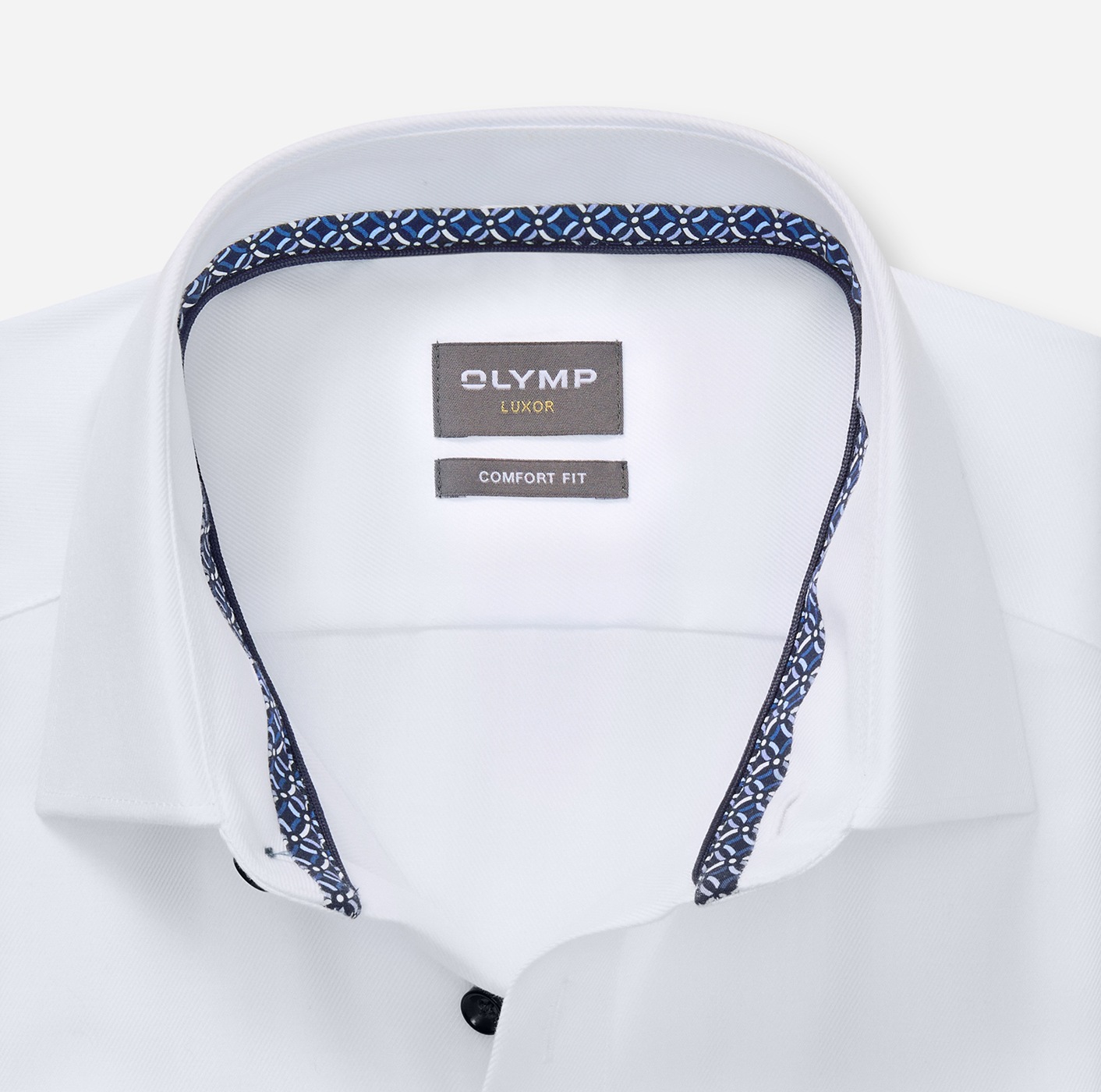 OLYMP Businesshemd »Luxor Comfort Fit New-Kentkragen« kontrastfarbene Details an Krageninnenseite, comfort fit