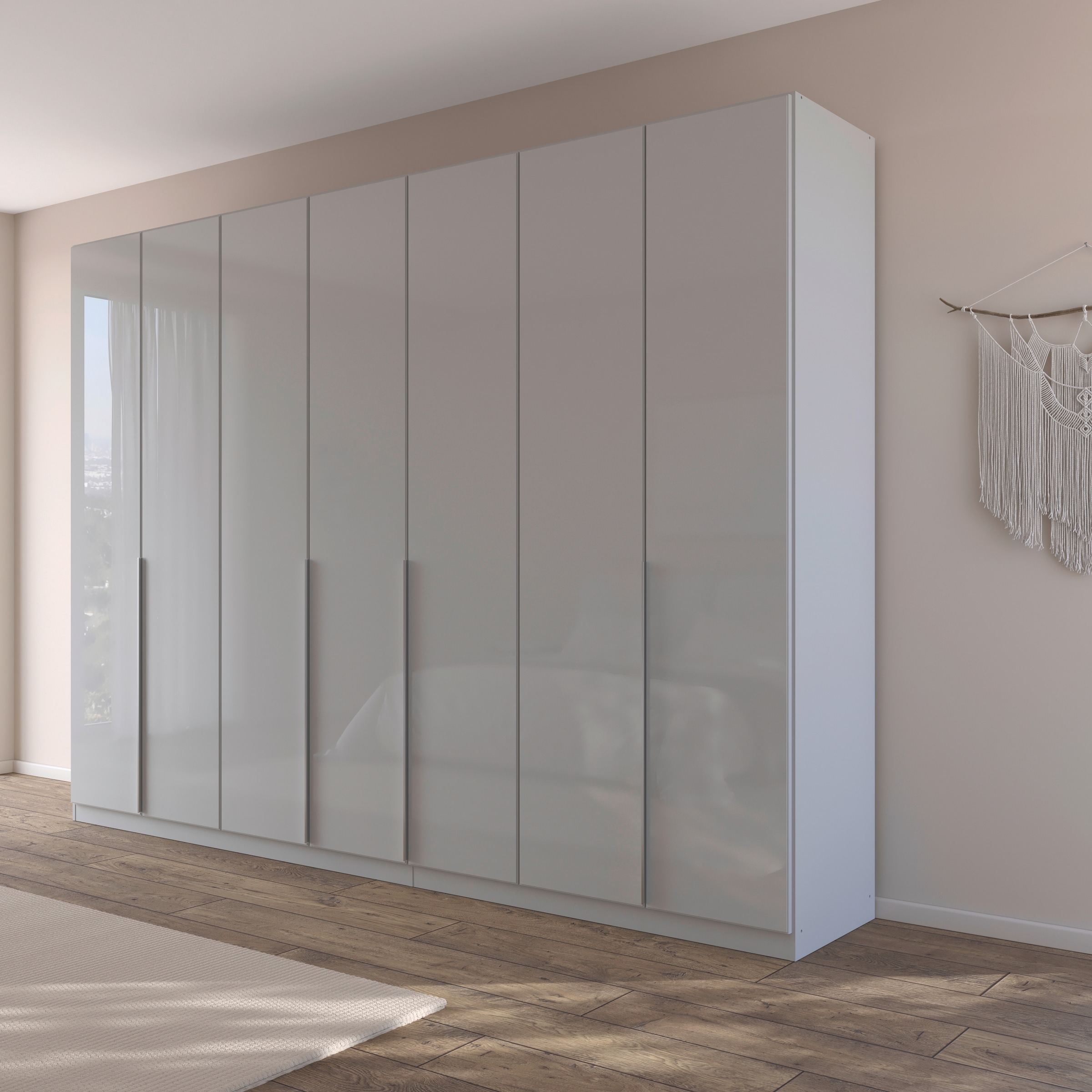 rauch Drehtürenschrank »Kleiderschrank Kleiderschränke Schrank Garderobe AGORDO mit Glasfront«, (in zwei Griff-Farben), durchdachte Innenausstattung, in 6 Breiten und 2 Höhen MADE IN GERMANY