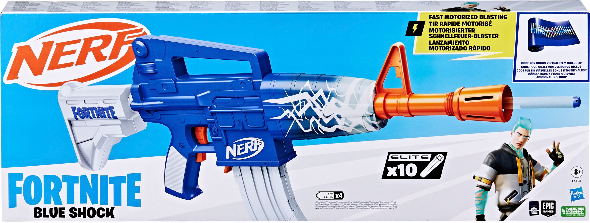 Hasbro Blaster »Nerf Fortnite Blue Shock«, inkl. 10 Darts