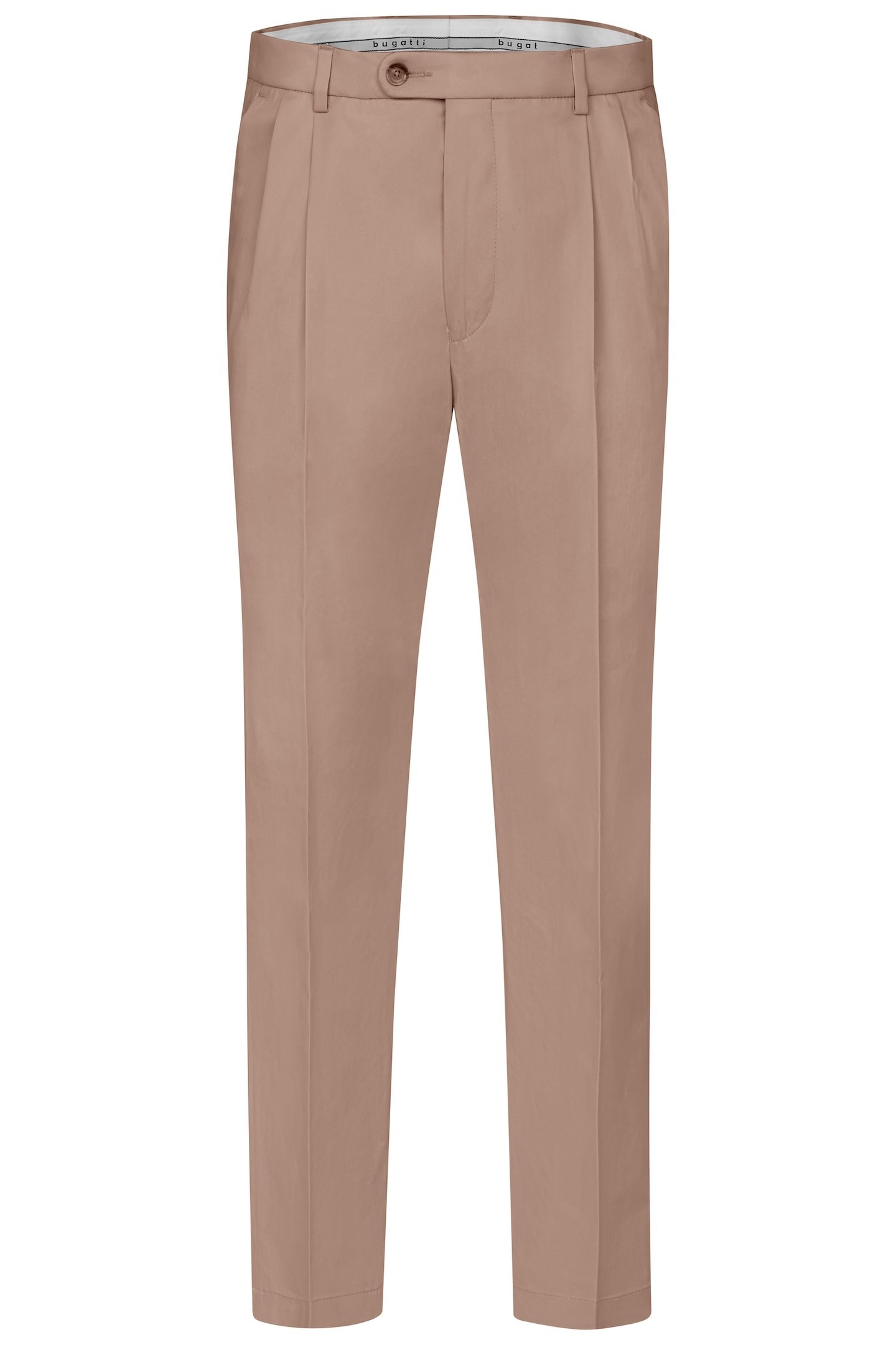 bugatti Bundfaltenhose, mit Satin-Stretch