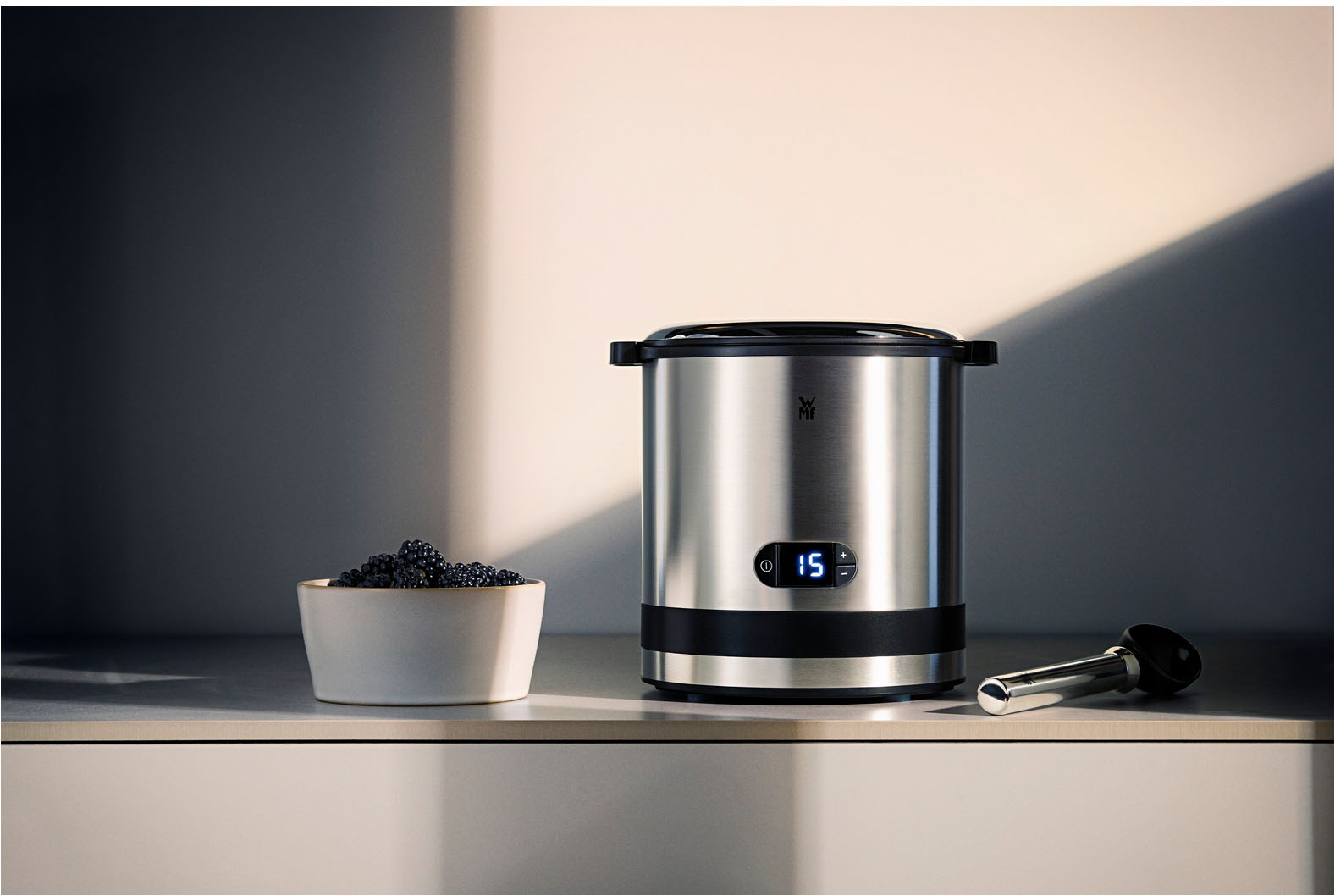 WMF Eismaschine »KÜCHENminis® 3-in-1 Eiscreme/Frozen Yogurt/Sorbet, Eiswürfelbehälter«, 0,3 l, 12 W, mit Timer für flexible Zubereitung, spülmaschinengeeignete Teile