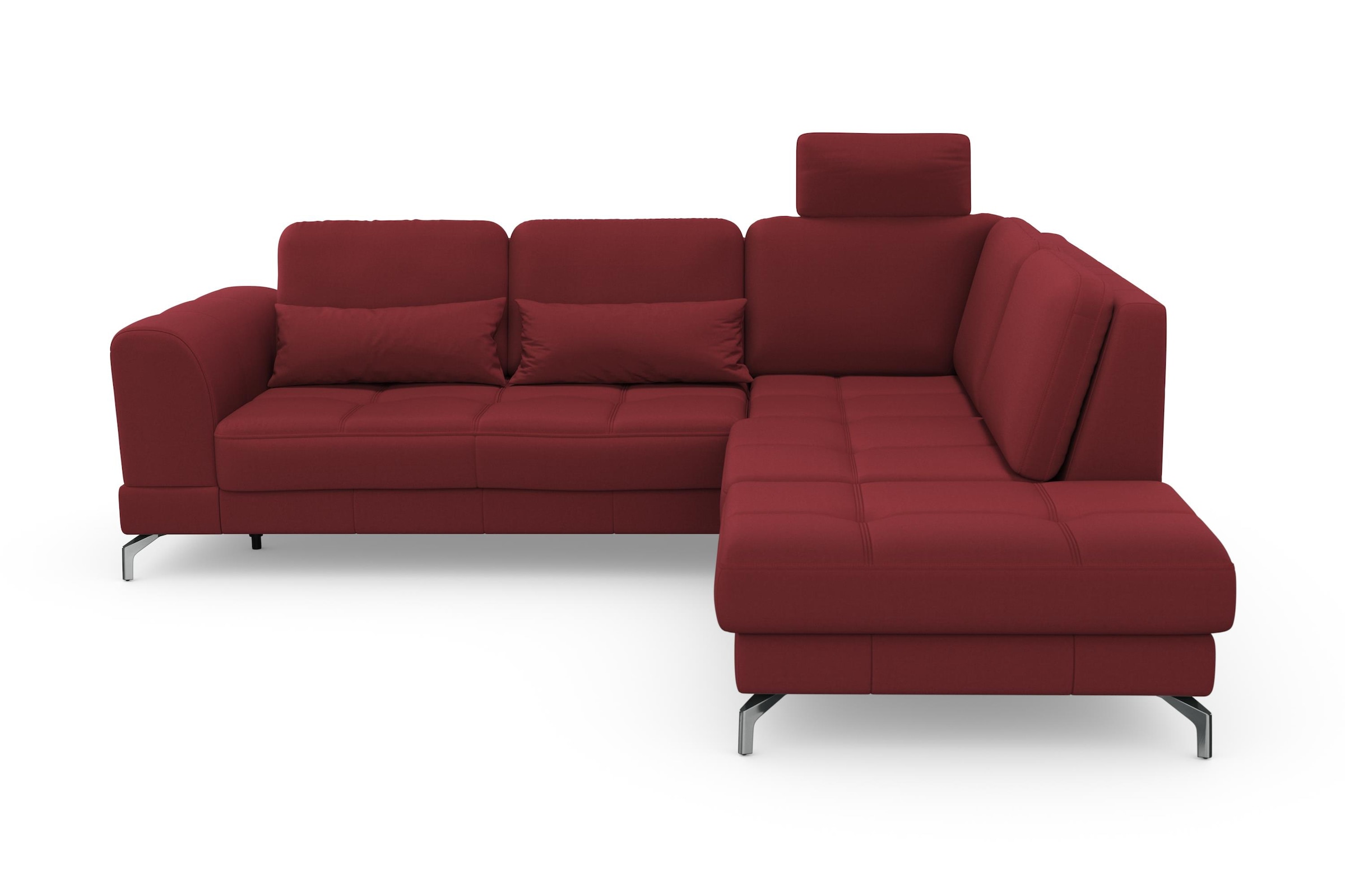 sit&more Ecksofa »Bendigo L-Form«, inklusive Sitztiefenverstellung, Bodenfreiheit 12 cm, in 2 Fußfarben