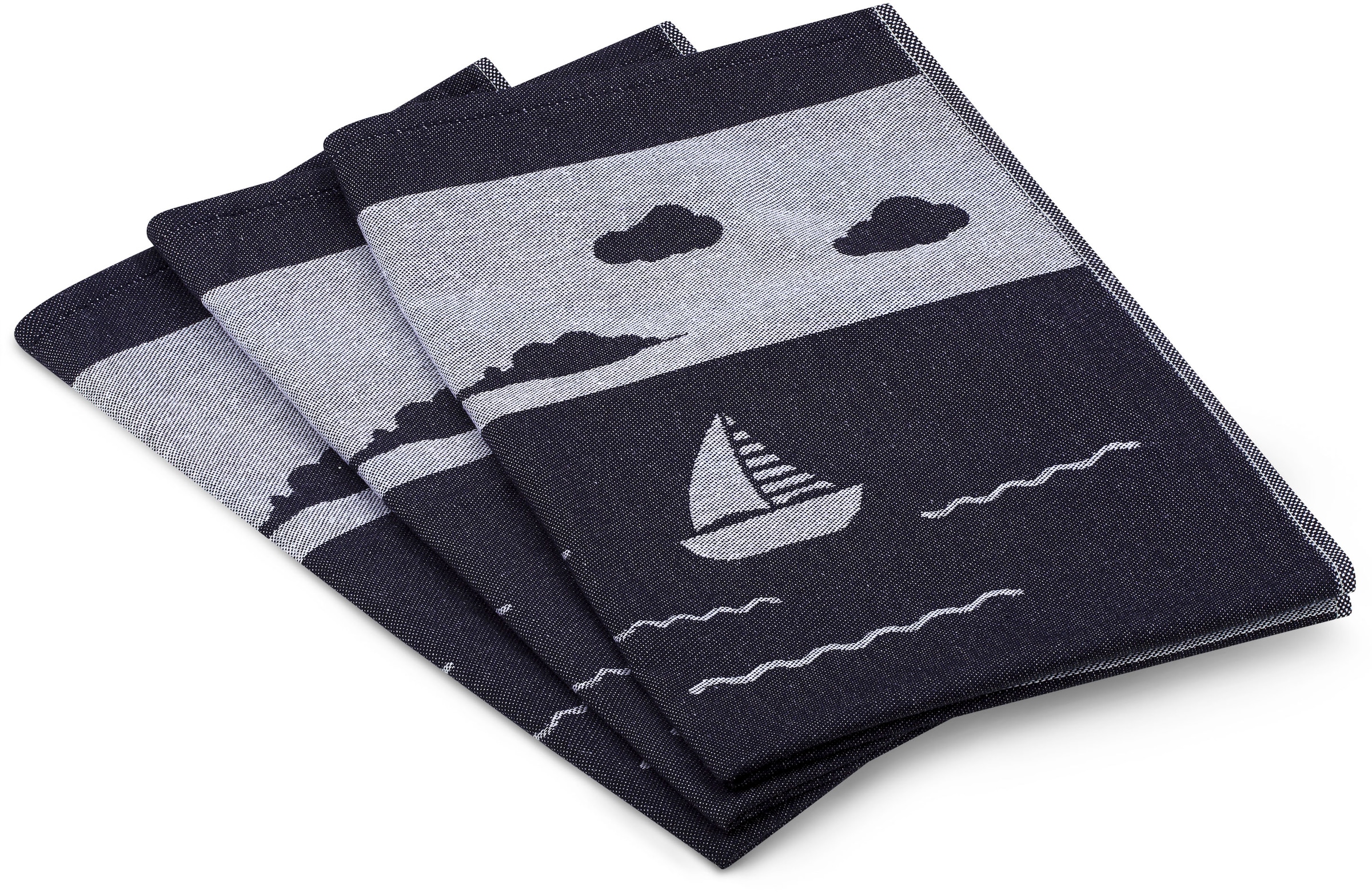 ROSS Geschirrtuch »Strandidylle« aus feinster Baumwolle