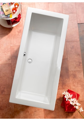 OTTOFOND Badewanne »Cubic«, (Komplett-Set, 3 tlg.), mit Fußgestell und Ablaufgarnitur kaufen