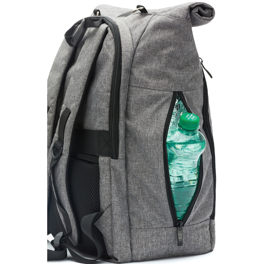 Fillikid Wickelrucksack »Dublin, grau melange«