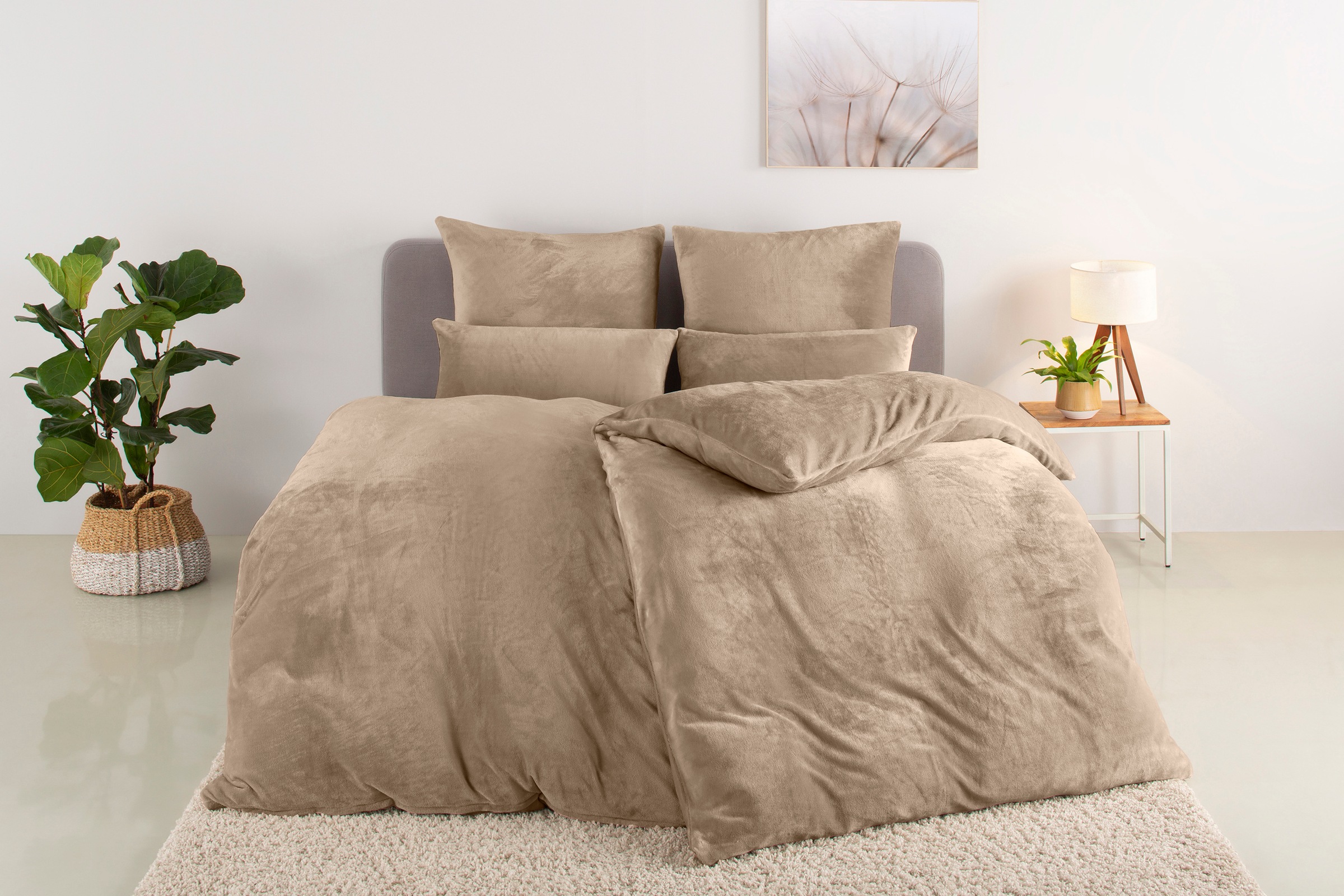 my home Bettwäsche »Desner3« 3 Stk. tlg. Bettwäsche mit Reißverschluss, Cas günstig online kaufen