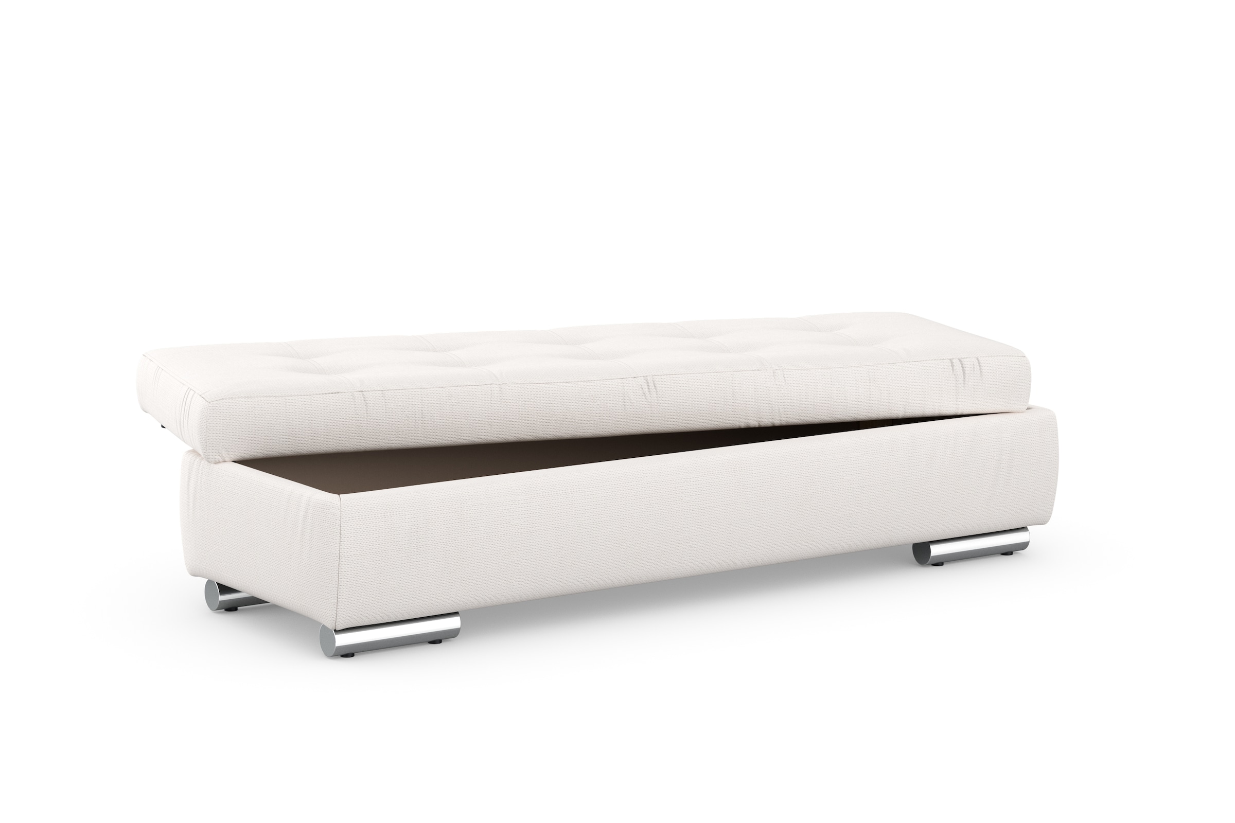 DOMO collection Hocker »Treviso XXL: B/T/H: 161/60/41 cm«, mit Stauraum, auch in Cord, passend zur Serie, moderne Steppung