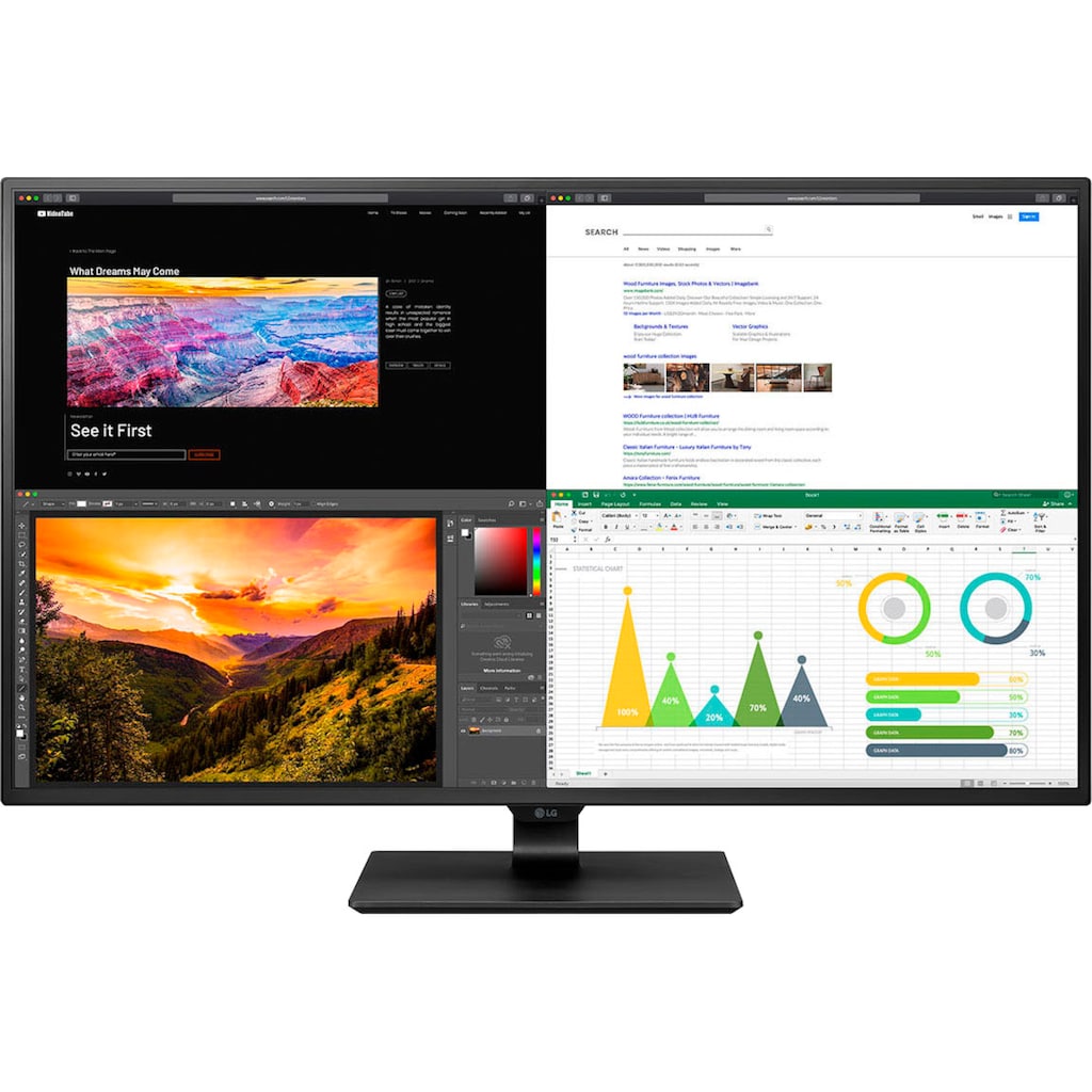 LG LCD-Monitor »43UN700-B«, 107,98 cm/42,5 Zoll, 3840 x 2160 px, 4K Ultra HD, 8 ms Reaktionszeit, 60 Hz