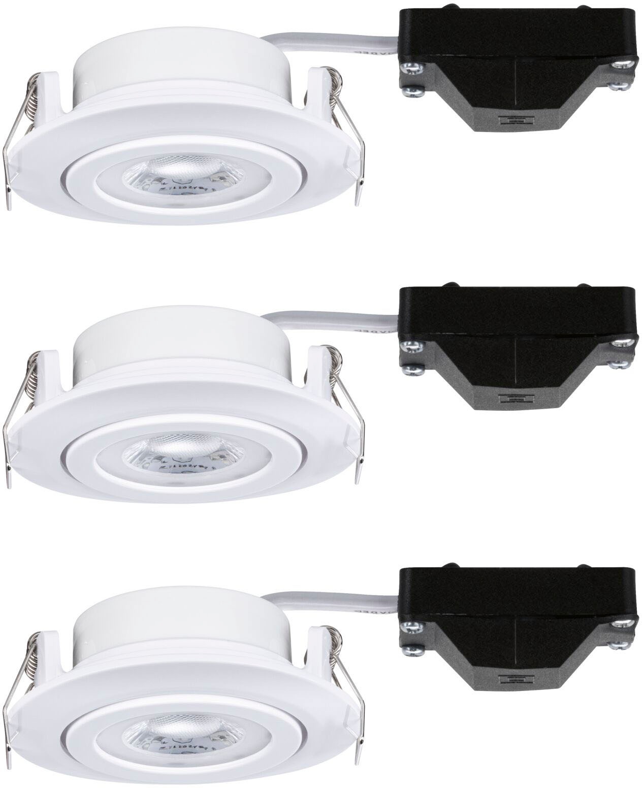 Paulmann LED Einbauleuchte, 3er-Set, LED fest integriert, Ø 8,2 cm günstig online kaufen