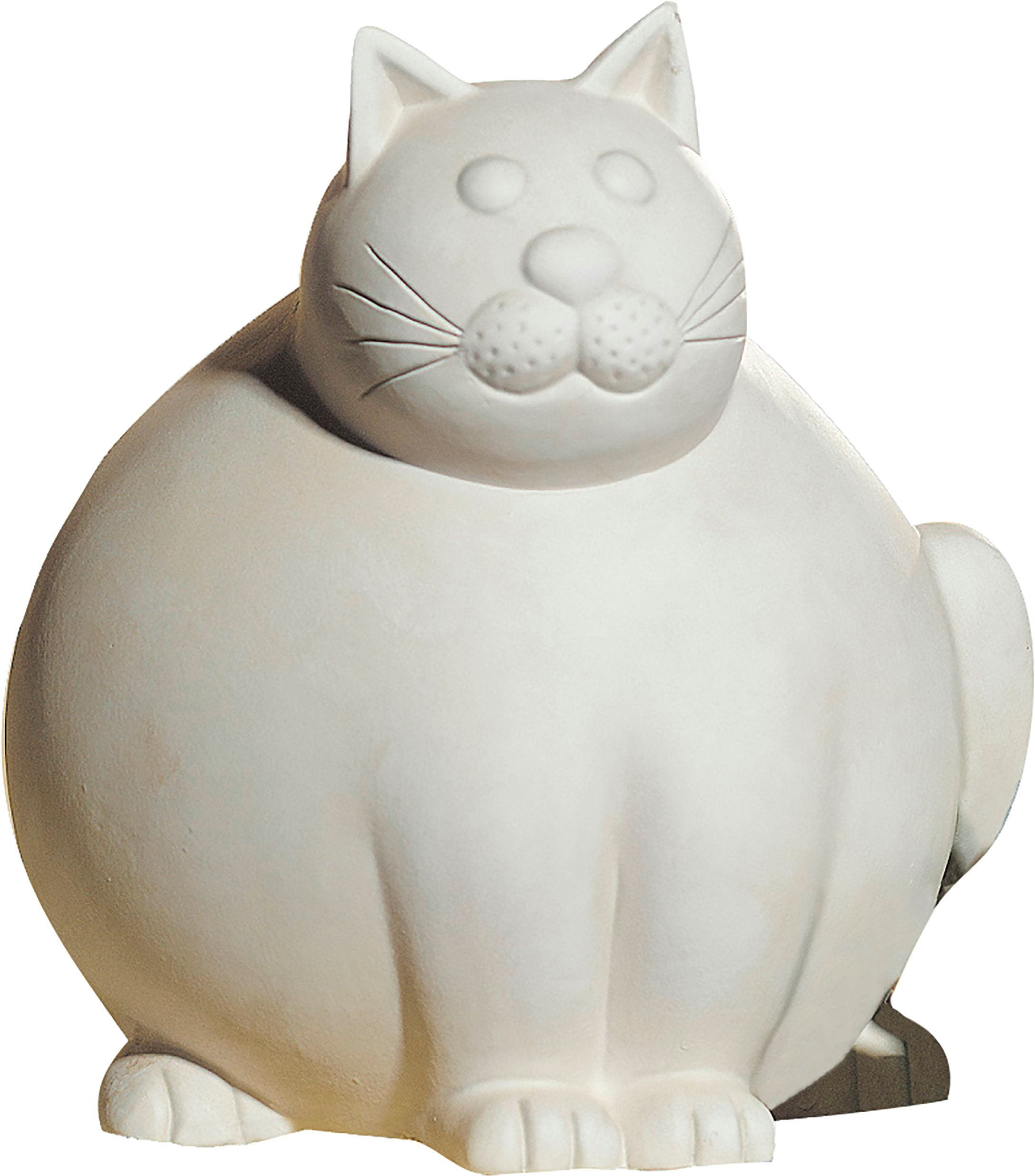 GILDE Dekofigur »Katze Tierfigur, Wohnzimmer Molli, (1 auf 30 cm, Raten Dekoobjekt, aus Höhe creme-weiß«, Keramik, St.), kaufen