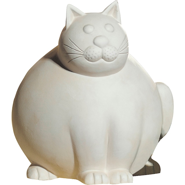 GILDE Dekofigur »Katze Molli, creme-weiß«, (1 St.), Dekoobjekt, Tierfigur,  Höhe 30 cm, aus Keramik, Wohnzimmer auf Raten kaufen