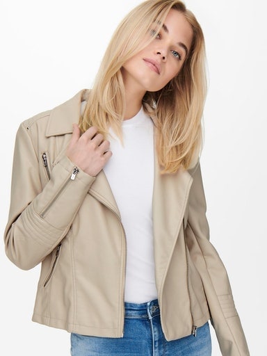 ONLY Lederimitatjacke »ONLGEMMA FAUX LEATHER BIKER OTW NOOS«, im Biker-Style