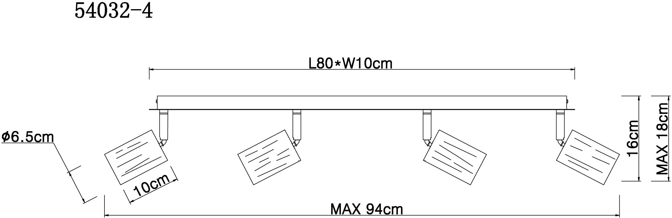 GLOBO LIGHTING Deckenstrahler »JOSEBA« E27 1 Stk. Spot Deckenspot Flur Schlafzimmer Wohnzimmer