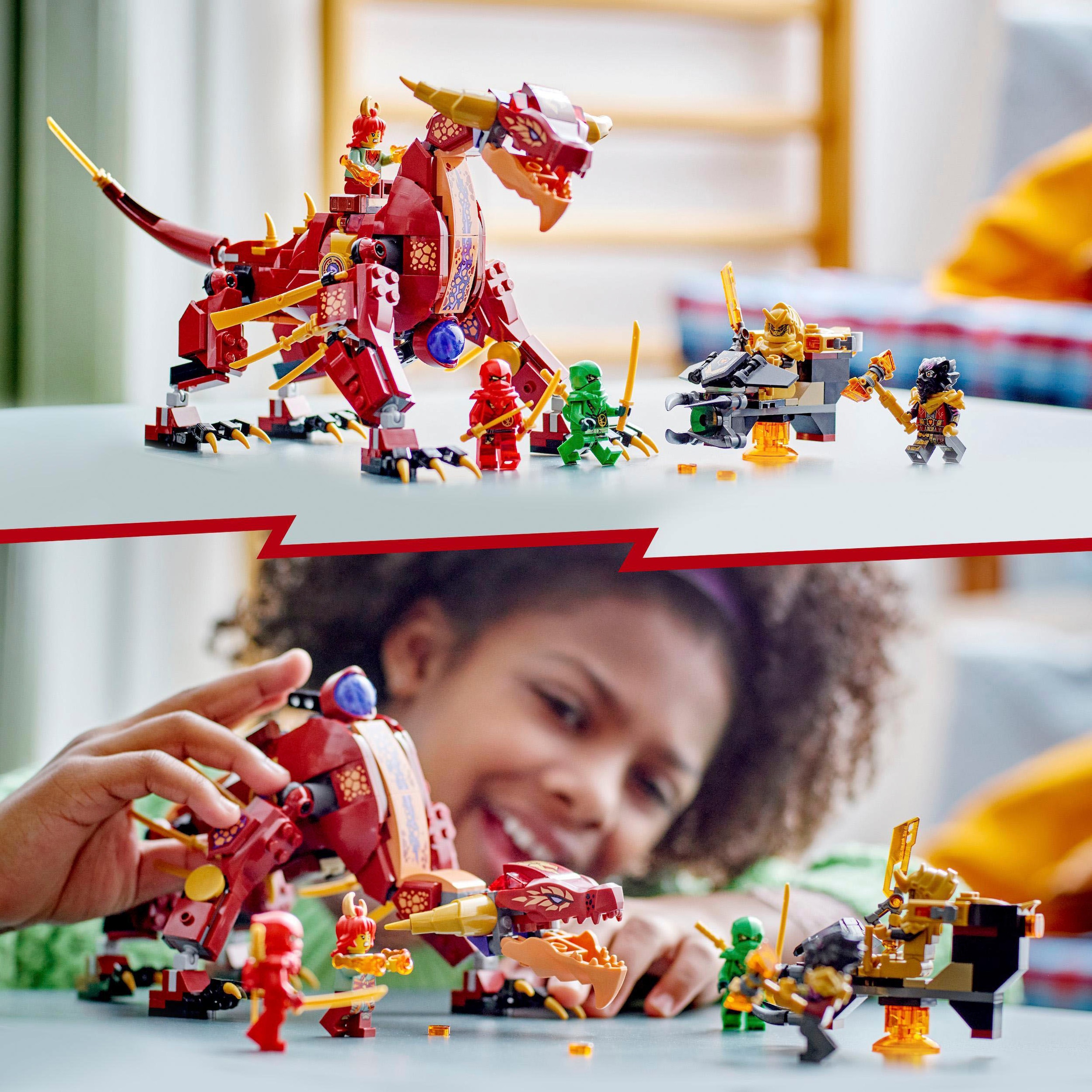 LEGO® Konstruktionsspielsteine »Wyldfyres Lavadrache (71793), LEGO® NINJAGO«, (479 St.), Made in Europe