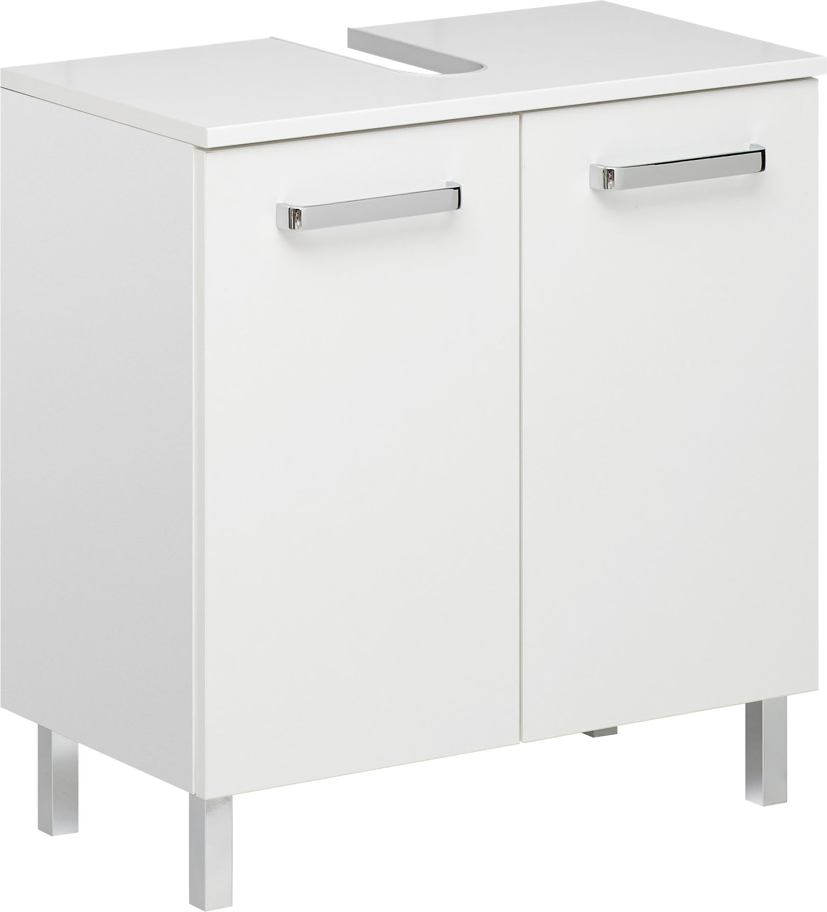 Saphir Badmöbel-Set »Quickset 3-teilig, Waschbeckenunterschrank mit LED-Spiegelschrank«, (3 St.), Waschplatz mit Hochschrank, 7 Türen, 1 Schublade, inkl. Türdämpfer