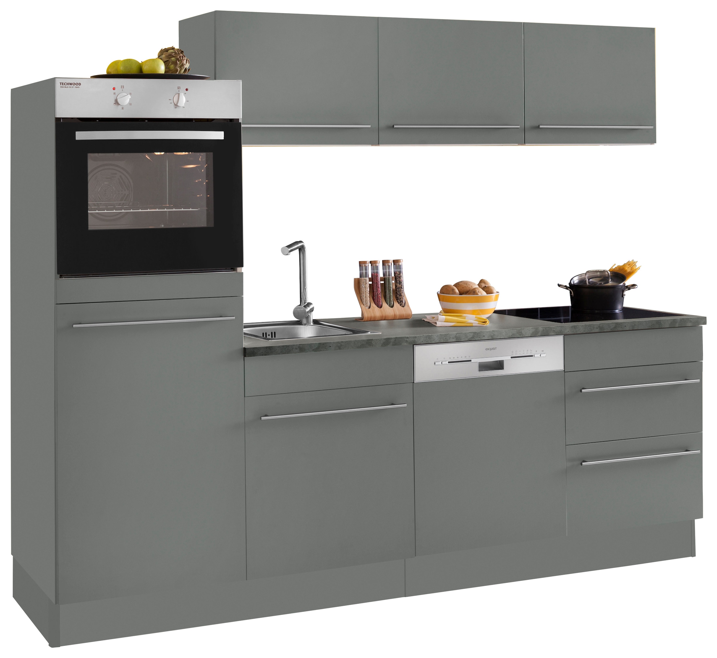 OPTIFIT Küche »Bern«, Breite 240 cm, mit E-Geräten, Stärke der  Arbeitsplatte wählbar auf Rechnung bestellen