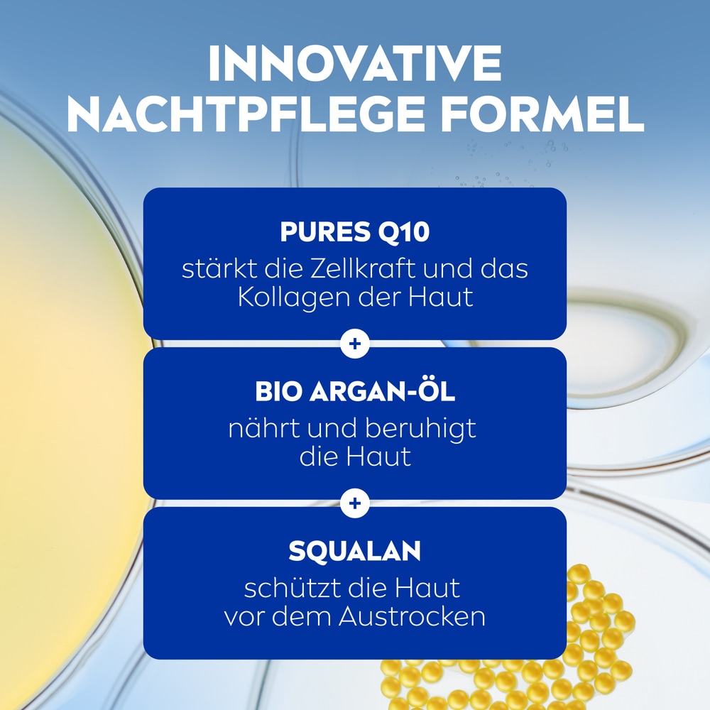 Nivea Nachtcreme »Q10 Anti-Falten Power Reichhaltige Nachtpflege« speziell für trockene bis sehr trockene Haut