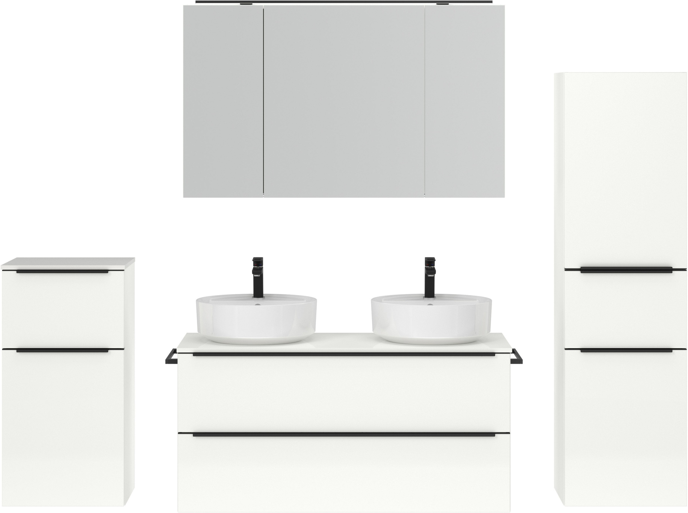 nobilia® Badmöbel-Set »Alvene« vormontiert, mit Soft-Close, 4 Stk. tlg. ink günstig online kaufen
