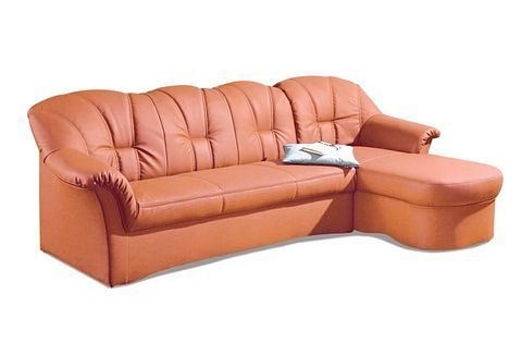 DOMO collection Ecksofa »Papenburg, zeitlose Rückensteppung, elegante Formensprache, L-Form«, in großer Farbvielfalt, wahlweise mit Bettfunktion