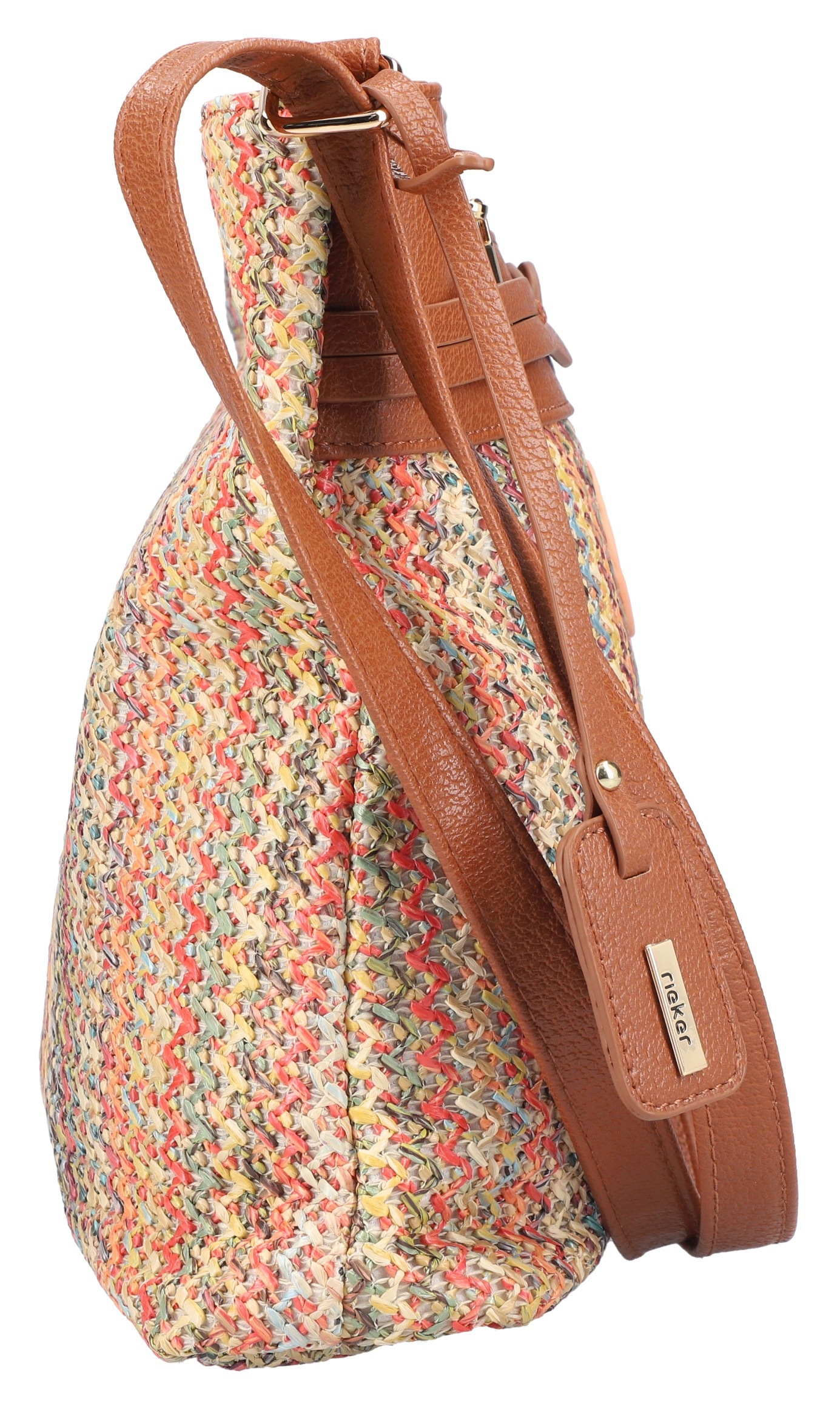 Rieker Umhängetasche, Schultertasche, Damen-Tasche mit abnehmbarem Logo-Anhänger