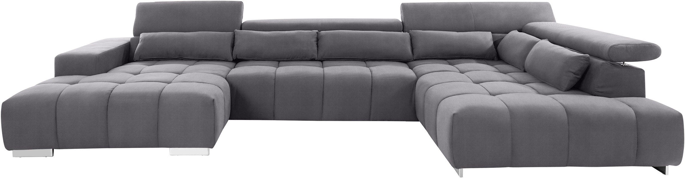 COTTA Wohnlandschaft "Orion U-Form" mit Kopfteilverstellung & 6 Nierenkisse günstig online kaufen