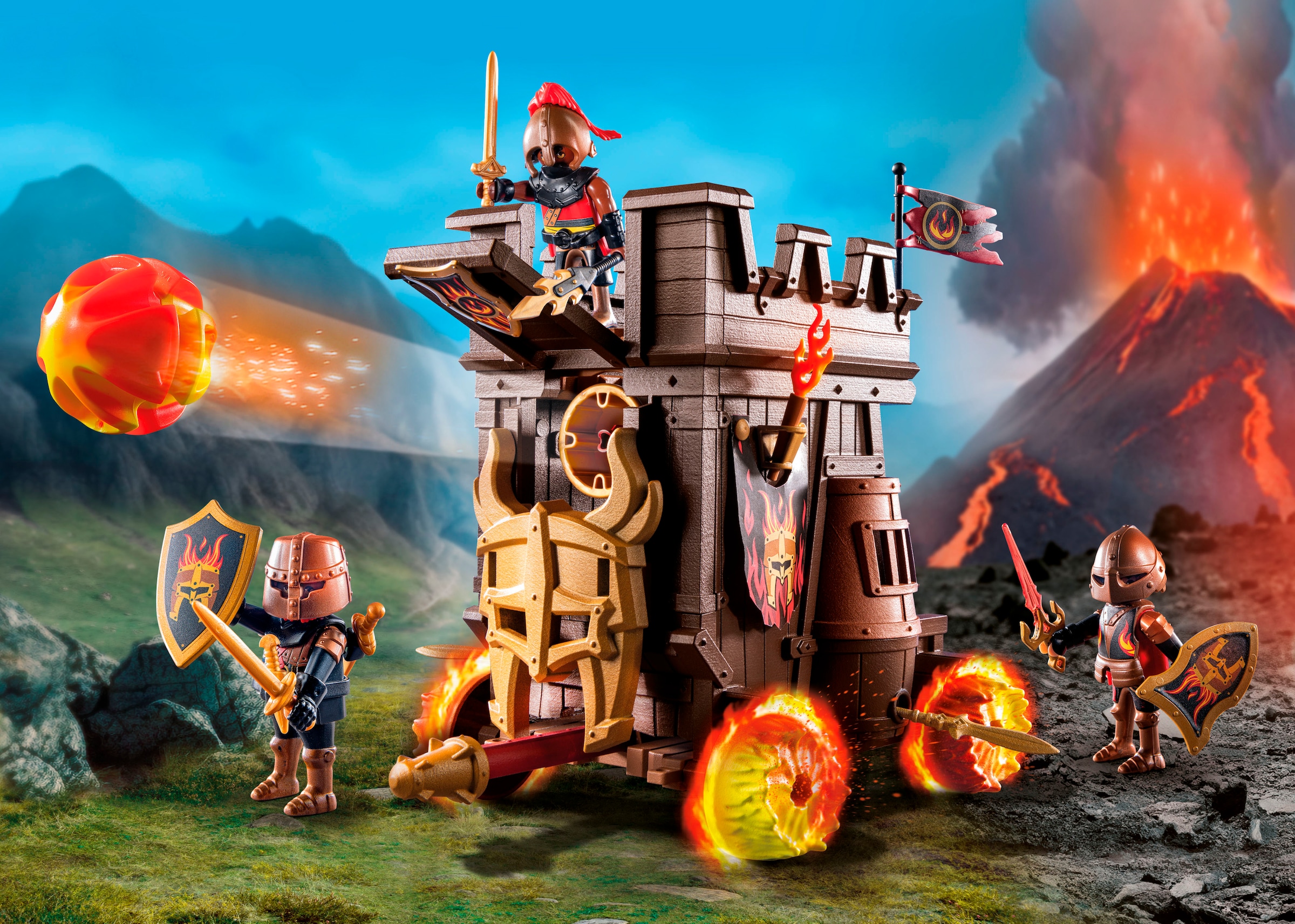 Playmobil® Konstruktions-Spielset »Angriffswagen mit Feuerkanone (71643), Novelmore«, (68 St.), Made in Europe