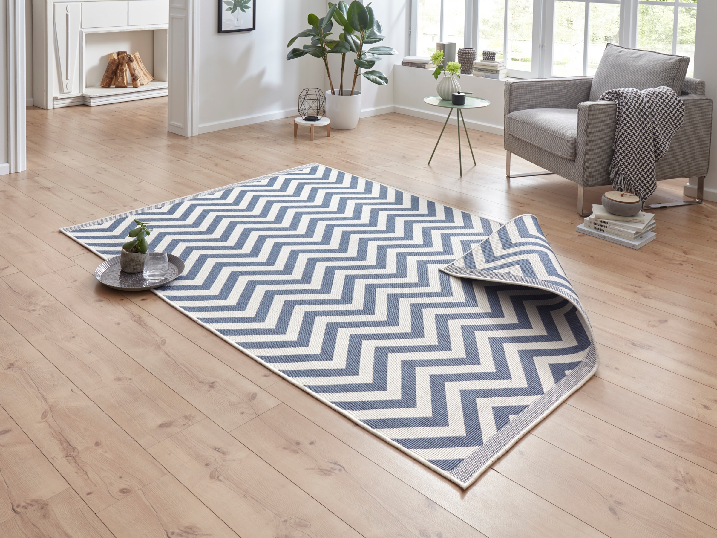 HANSE Home Teppich »Palma Wendeteppich«, rechteckig, 5 mm Höhe, In-& Outdoo günstig online kaufen