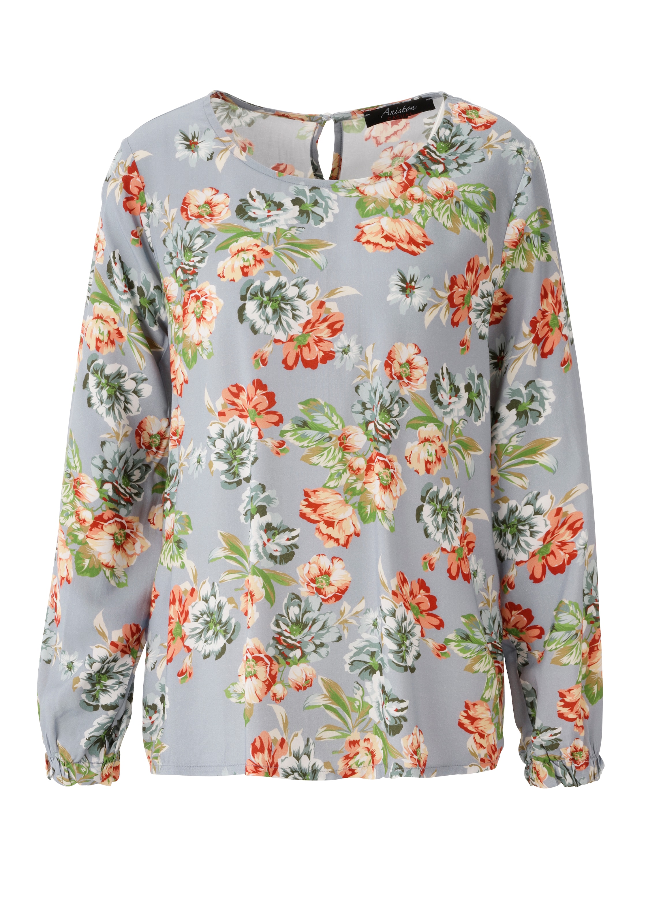 Aniston CASUAL Schlupfbluse mit farbenfrohen Blumendruck - jedes Teil ein Unikat
