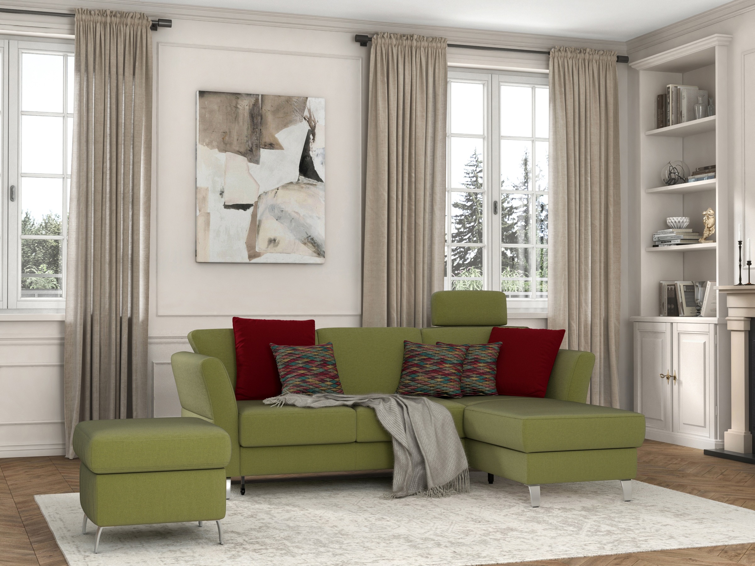 sit&more Ecksofa »Visby L-Form«, wahlweise mit Bettfunktion und Bettkasten, günstig online kaufen