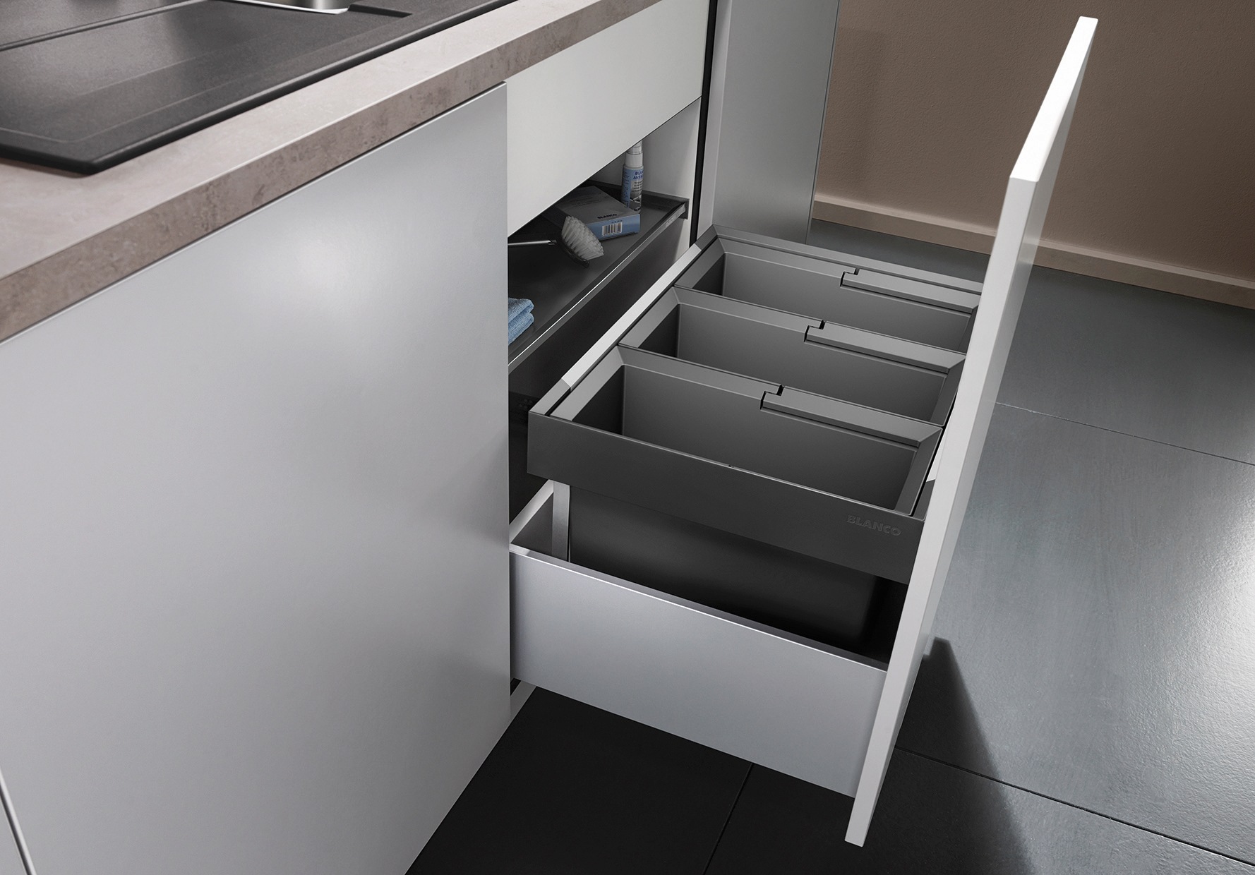 Blanco Mülltrennsystem »Flexon II 60/3«, 3 Behälter, Kunststoff, Stahlblech günstig online kaufen