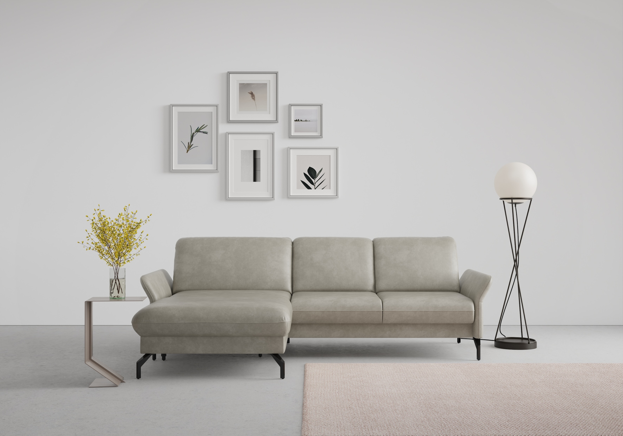 sit&more Ecksofa »Fashion L-Form«, wahlweise mit Kopfteilverstellung und Vorziehsitz, motorisch