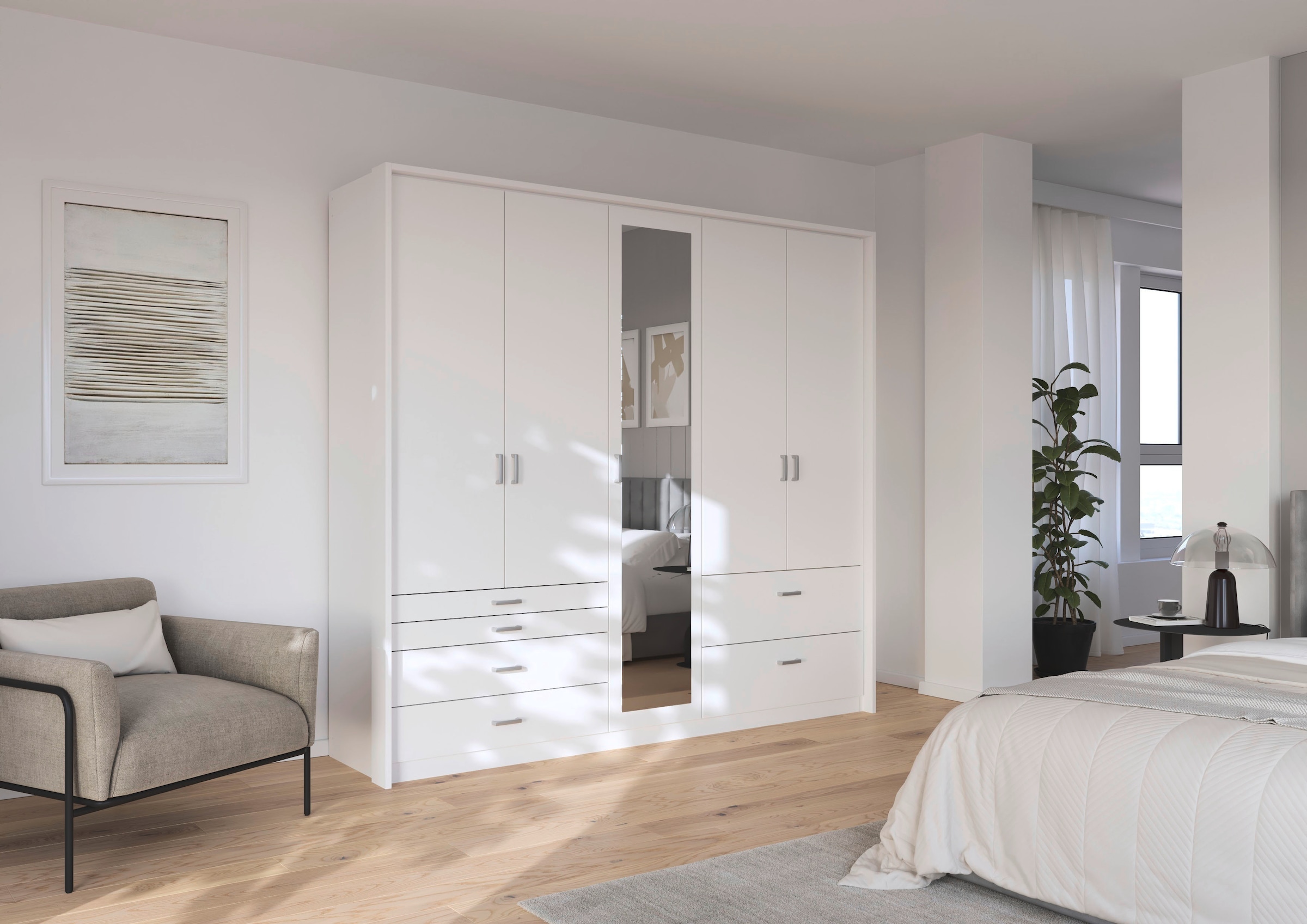 rauch Drehtürenschrank »Kleiderschrank Schrank Garderobe Wäscheschrank WILDBERG« Breiten 230/275 cm, Höhen 212/231 cm,  mit 6 Schubladen, obere Schublade mit Holz-Einteilung MADE IN GERMANY